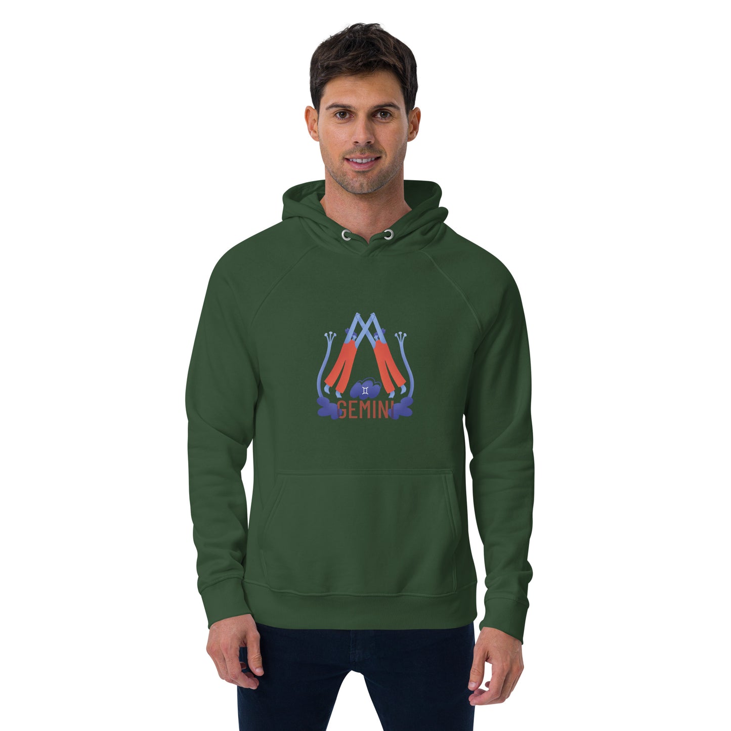 Gemini Unisex Eco Raglan Hoodie - Raw Edition