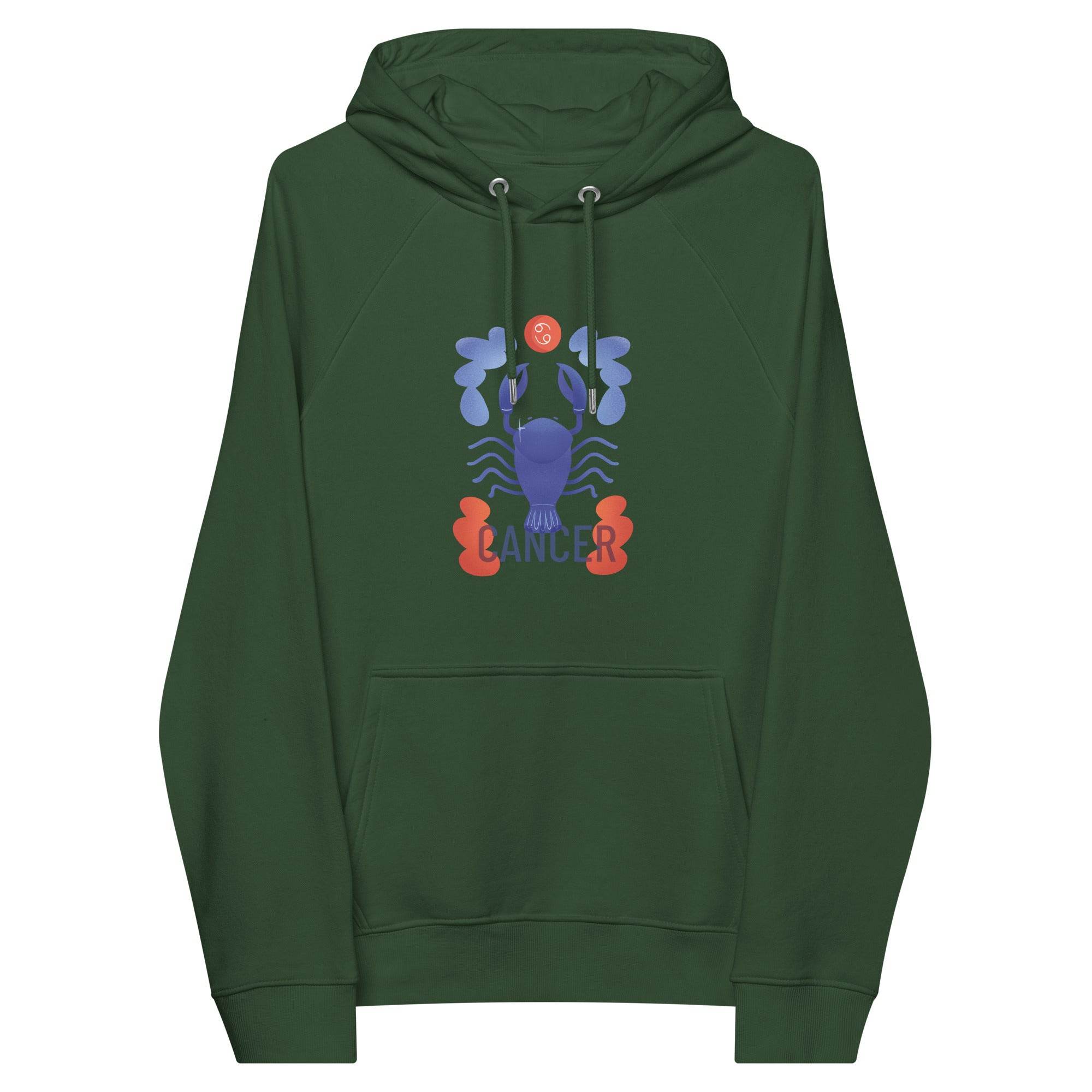 Cancer Unisex Eco Raglan Hoodie - Raw Edition - 
