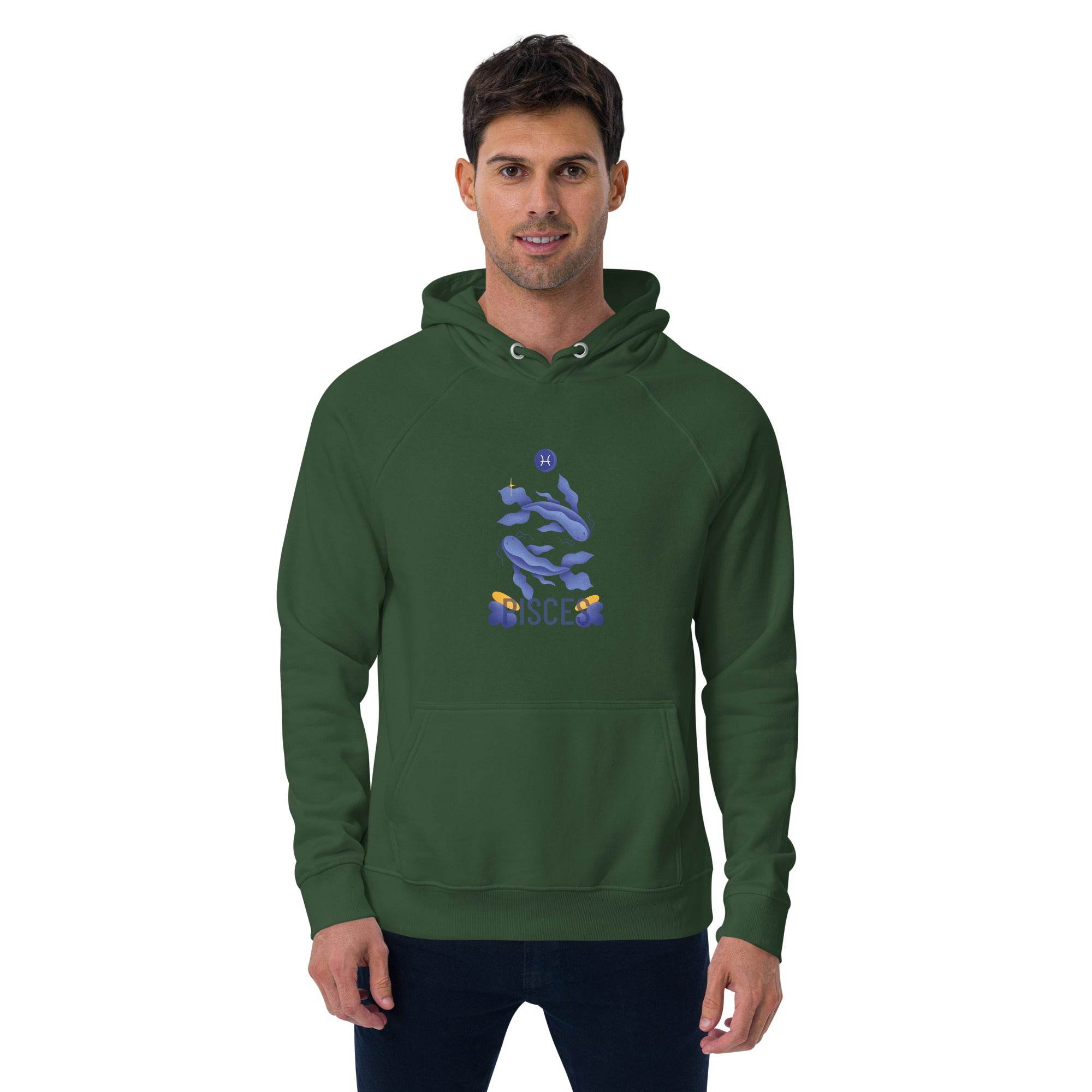 Pisces Unisex Eco Raglan Hoodie - Raw Edition - 