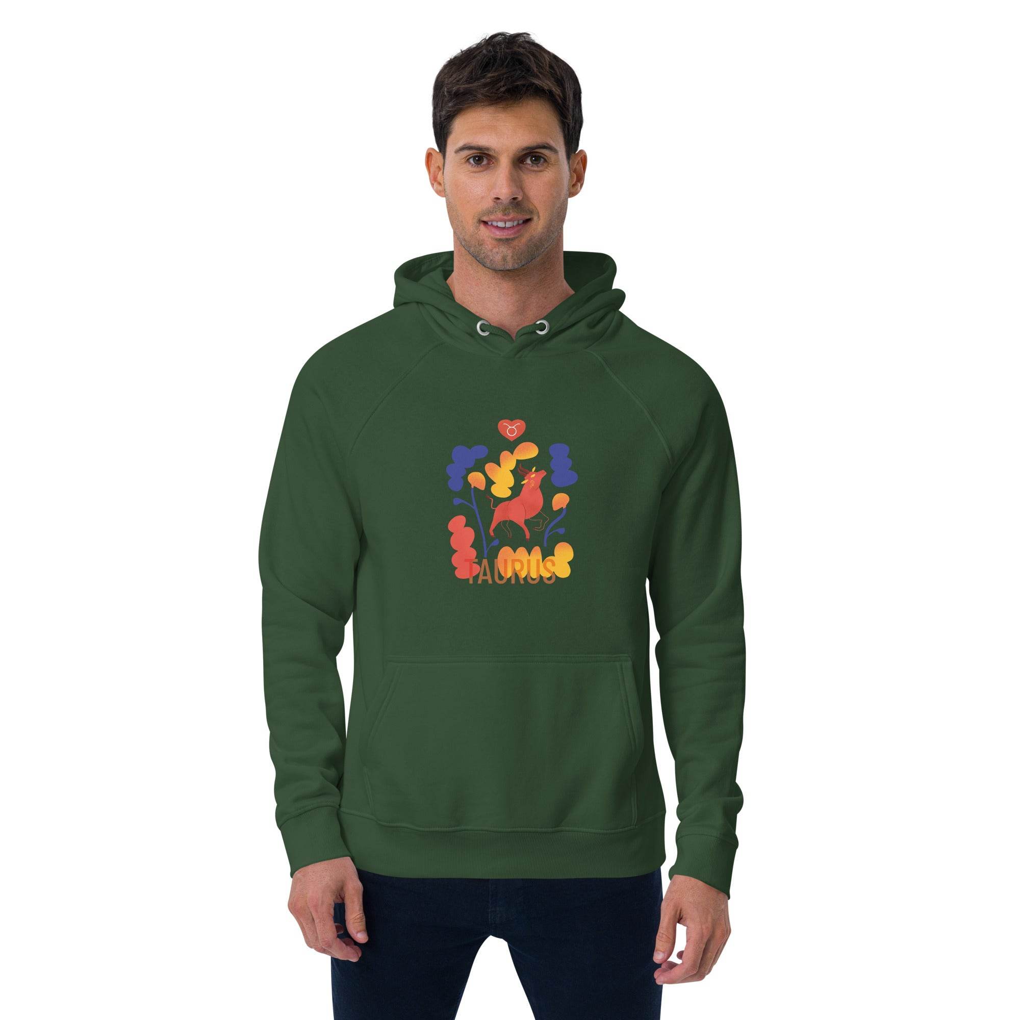 TAURUS Unisex Eco Raglan Hoodie Raw - 