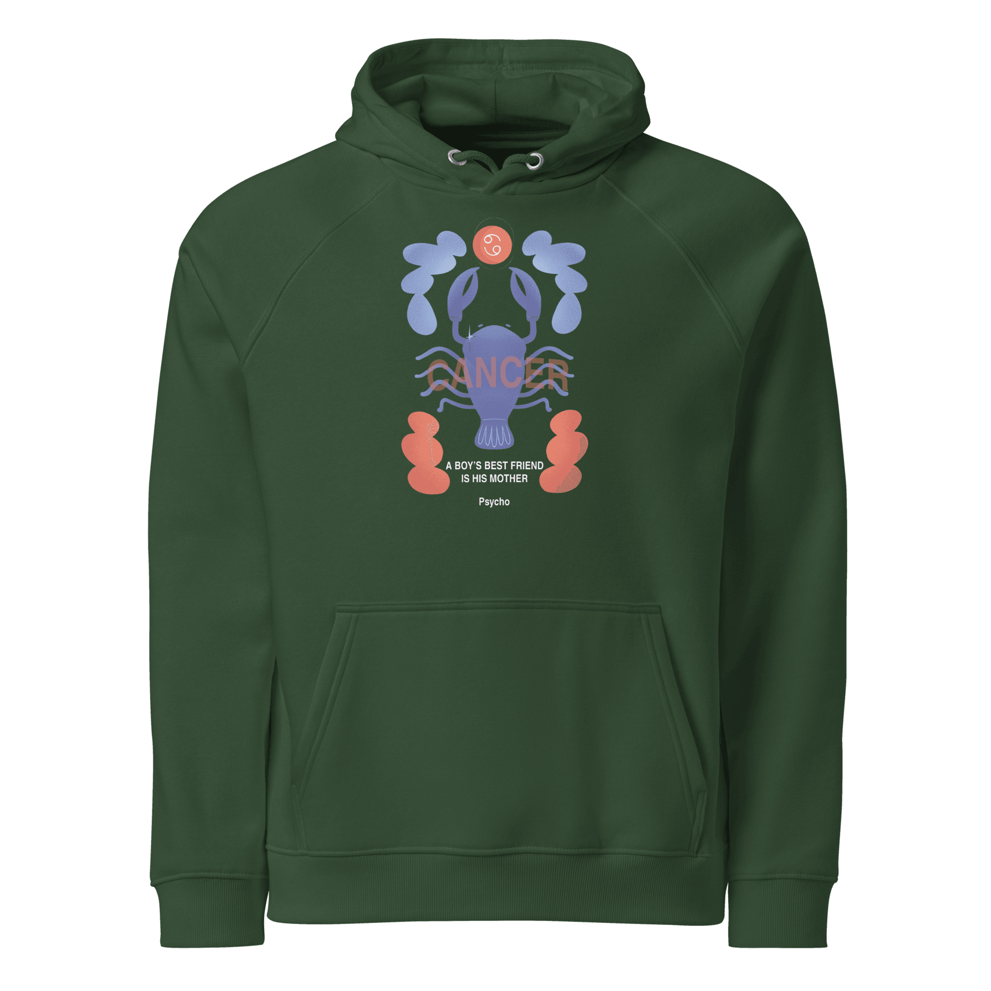 Cancer Unisex Eco Raglan Hoodie - Psycho Edition - 