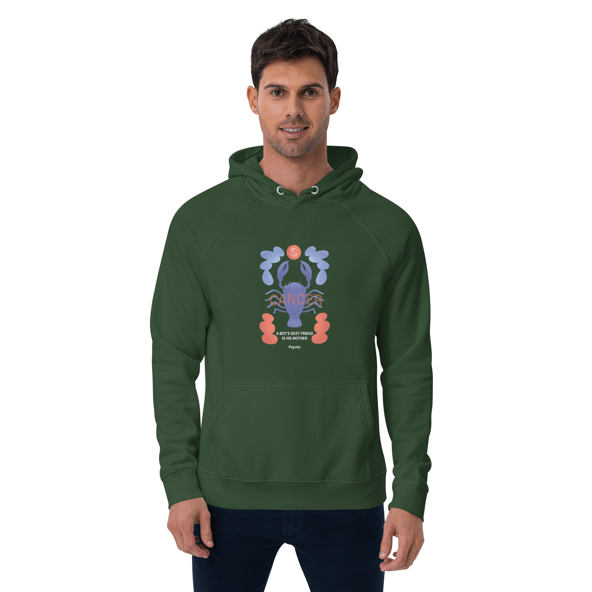 Cancer Unisex Eco Raglan Hoodie - Psycho Edition - 