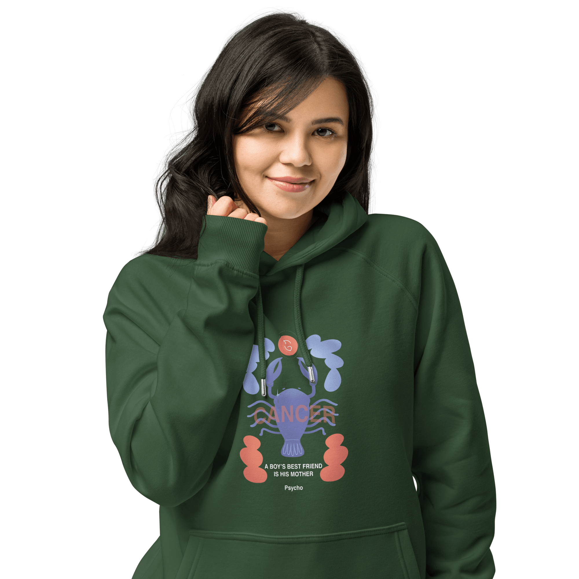 Cancer Unisex Eco Raglan Hoodie - Psycho Edition - 