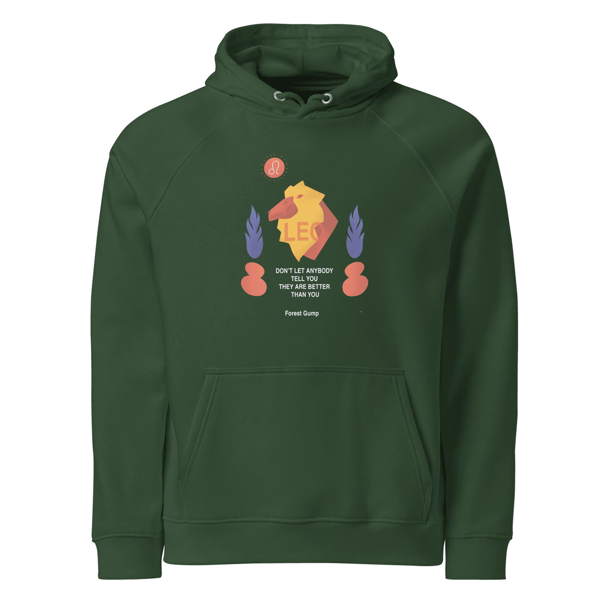 Leo Unisex Eco Raglan Hoodie - Forrest Gump Edition - 