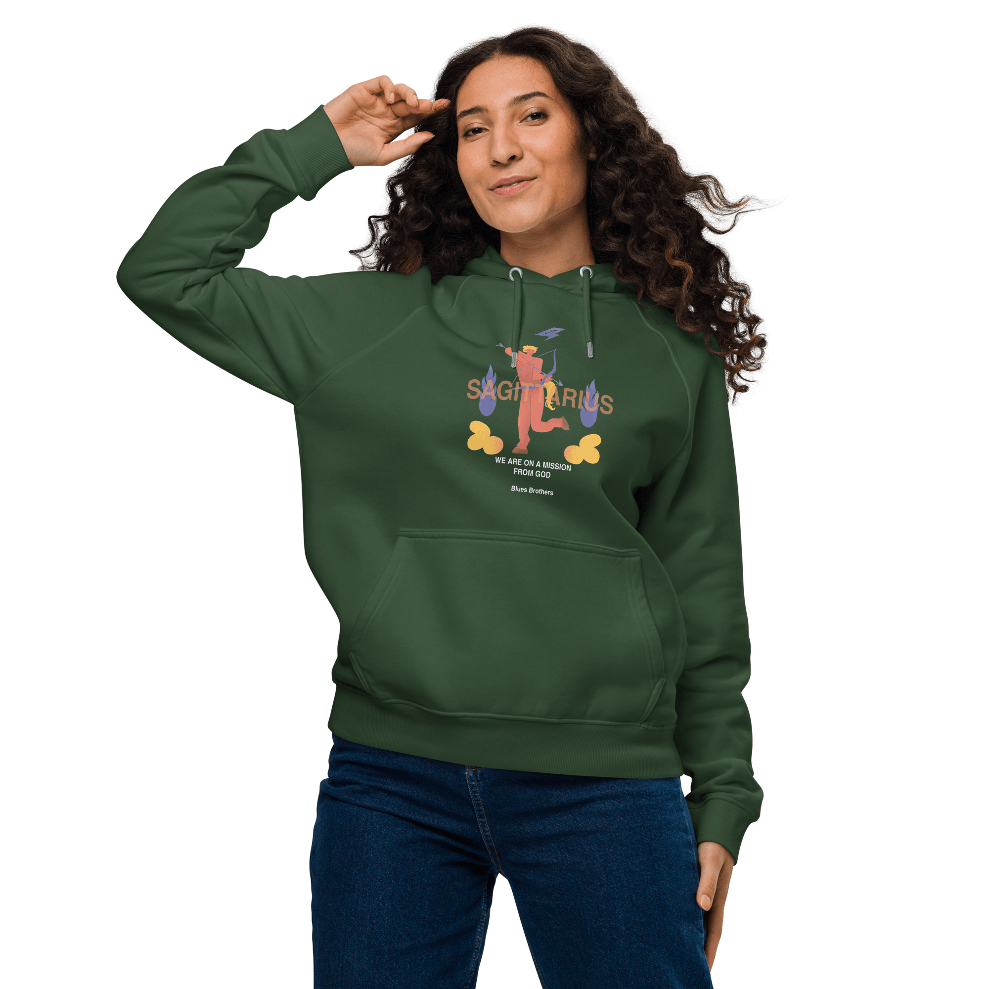 Sagittarius Unisex Eco Raglan Hoodie - The Blues Brothers Edition - 