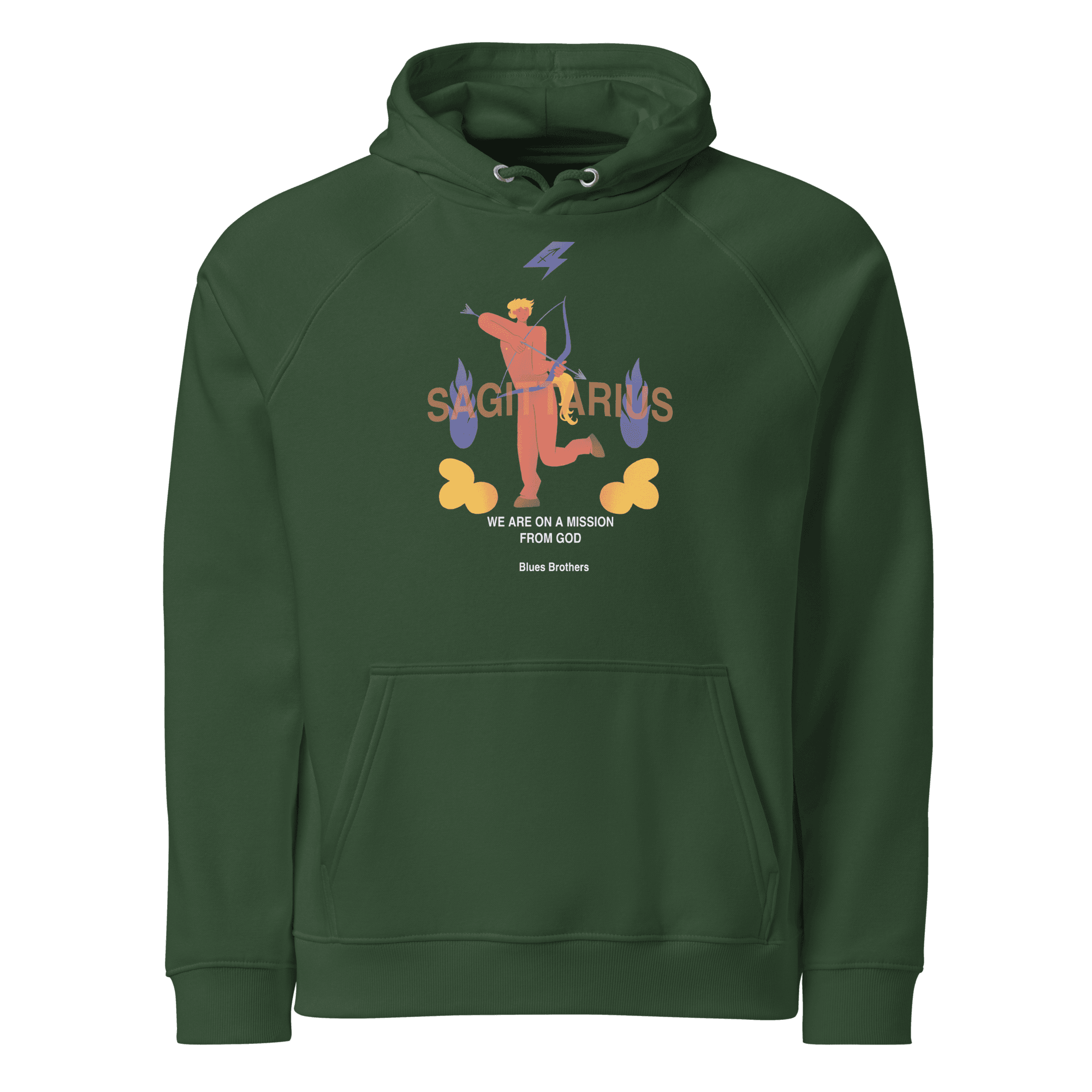 Sagittarius Unisex Eco Raglan Hoodie - The Blues Brothers Edition - 