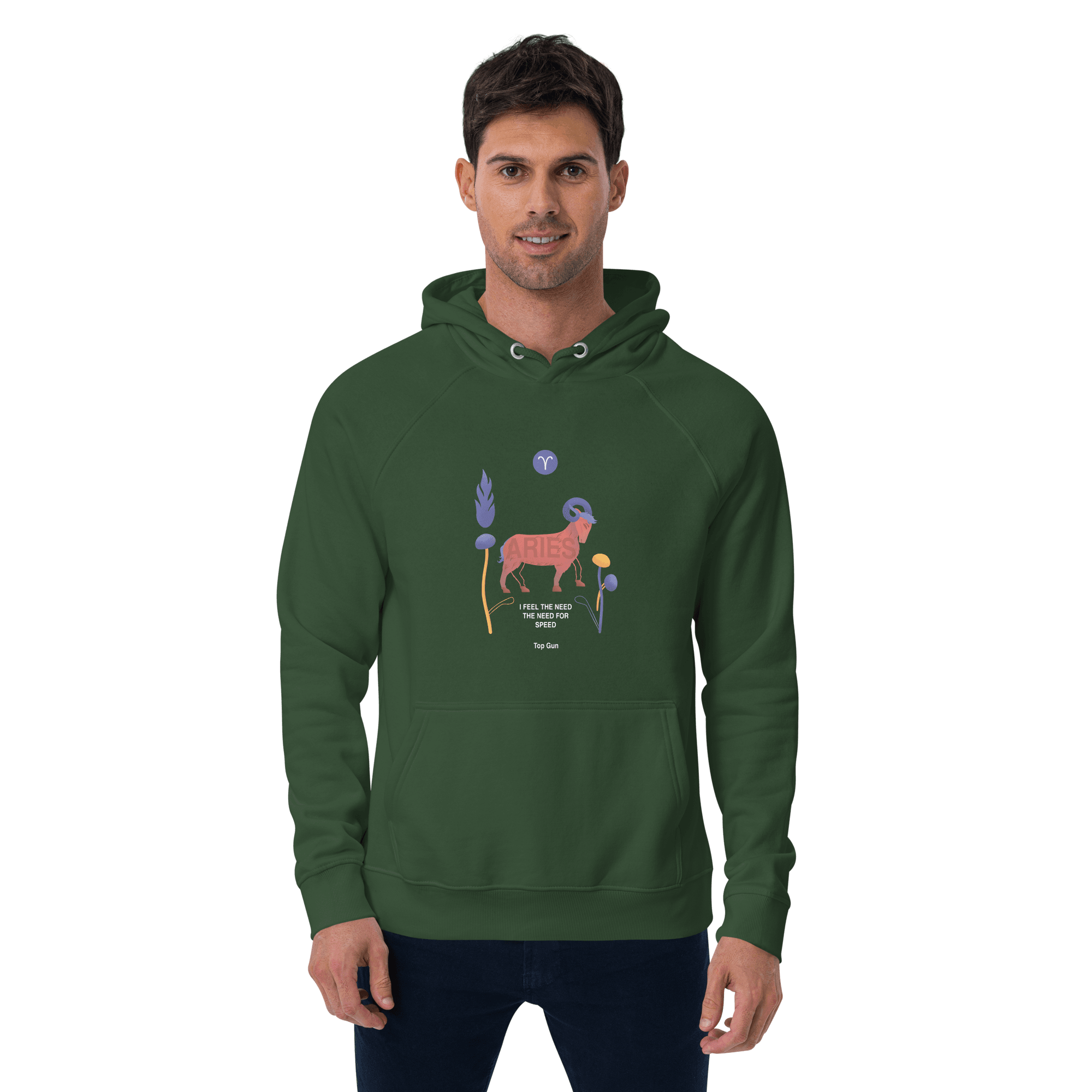 Aries Unisex Eco Raglan Hoodie Top Gun - Edition - 