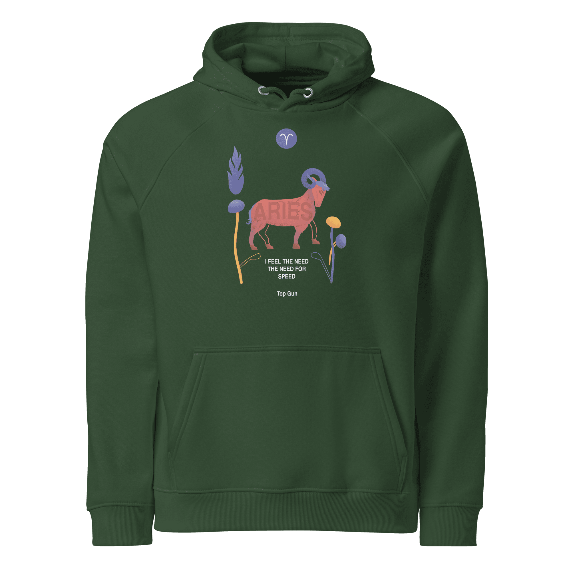 Aries Unisex Eco Raglan Hoodie Top Gun - Edition - 