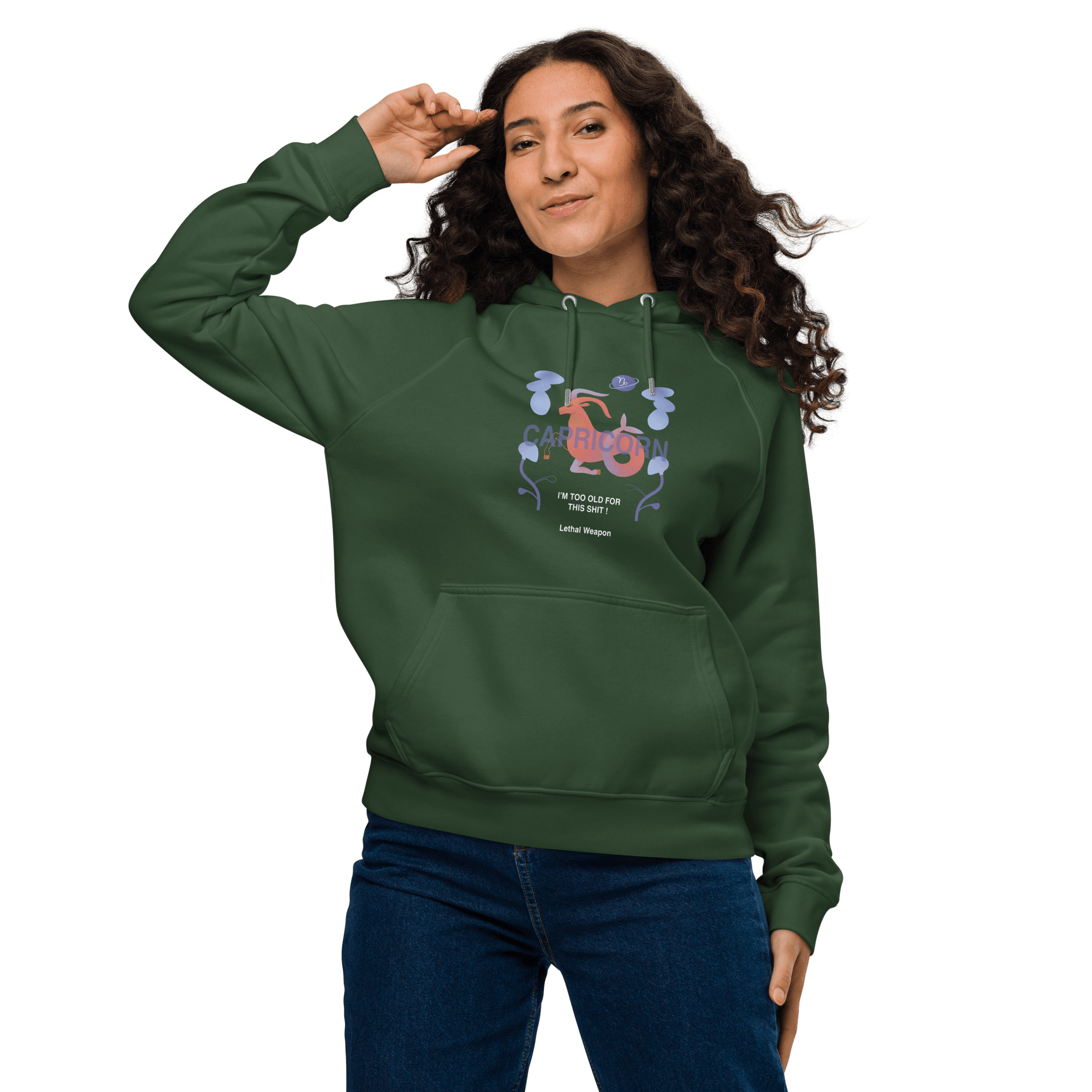 Capricorn Unisex Eco Raglan Hoodie - Lethal Weapon Edition - 