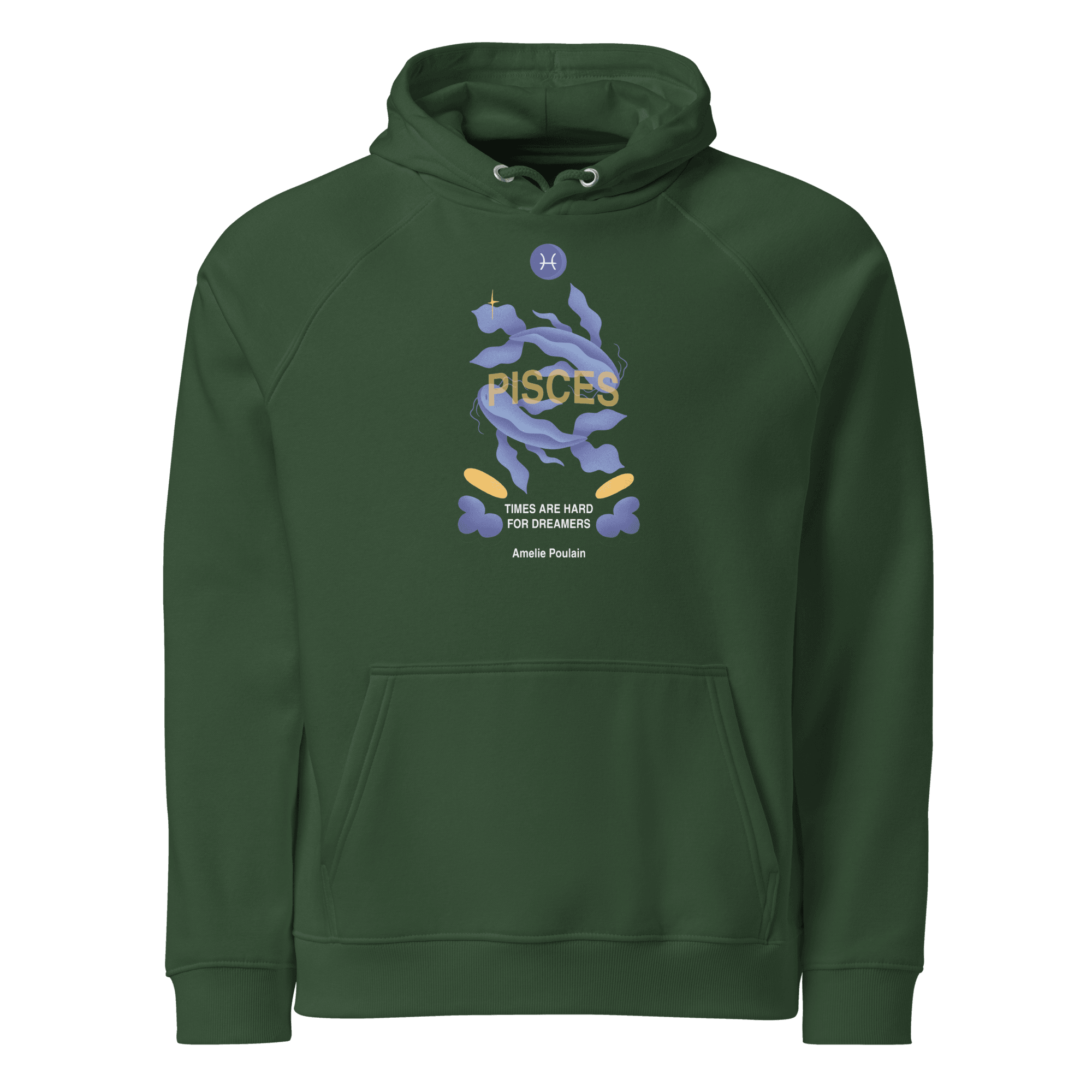 Pisces Unisex Eco Raglan Hoodie - Amelie Poulain Edition - 