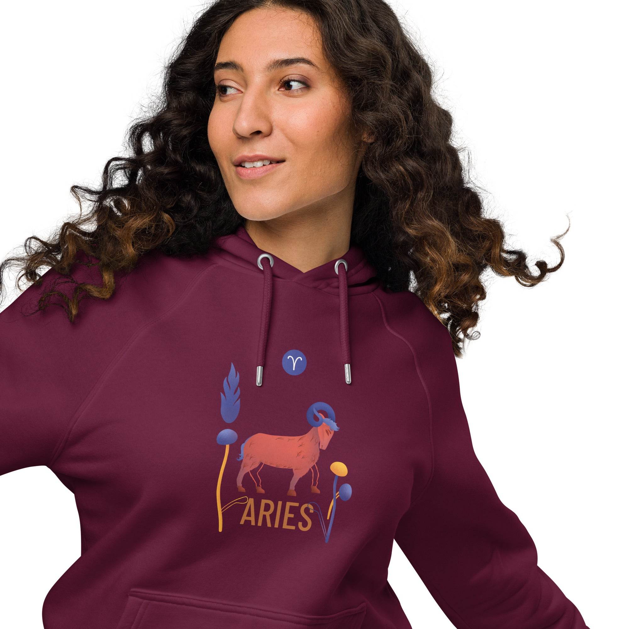 Aries Unisex Eco Raglan Hoodie Raw - 