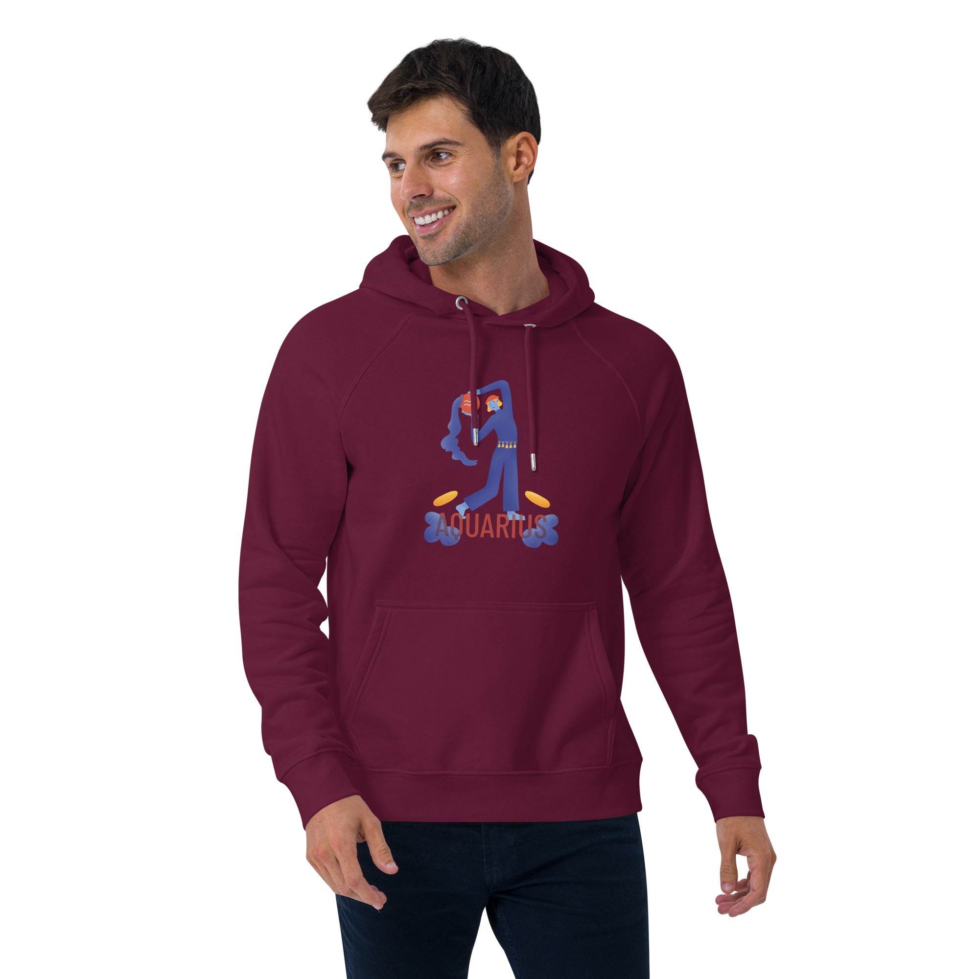 Aquarius Unisex Eco Raglan Hoodie - Raw Edition - 