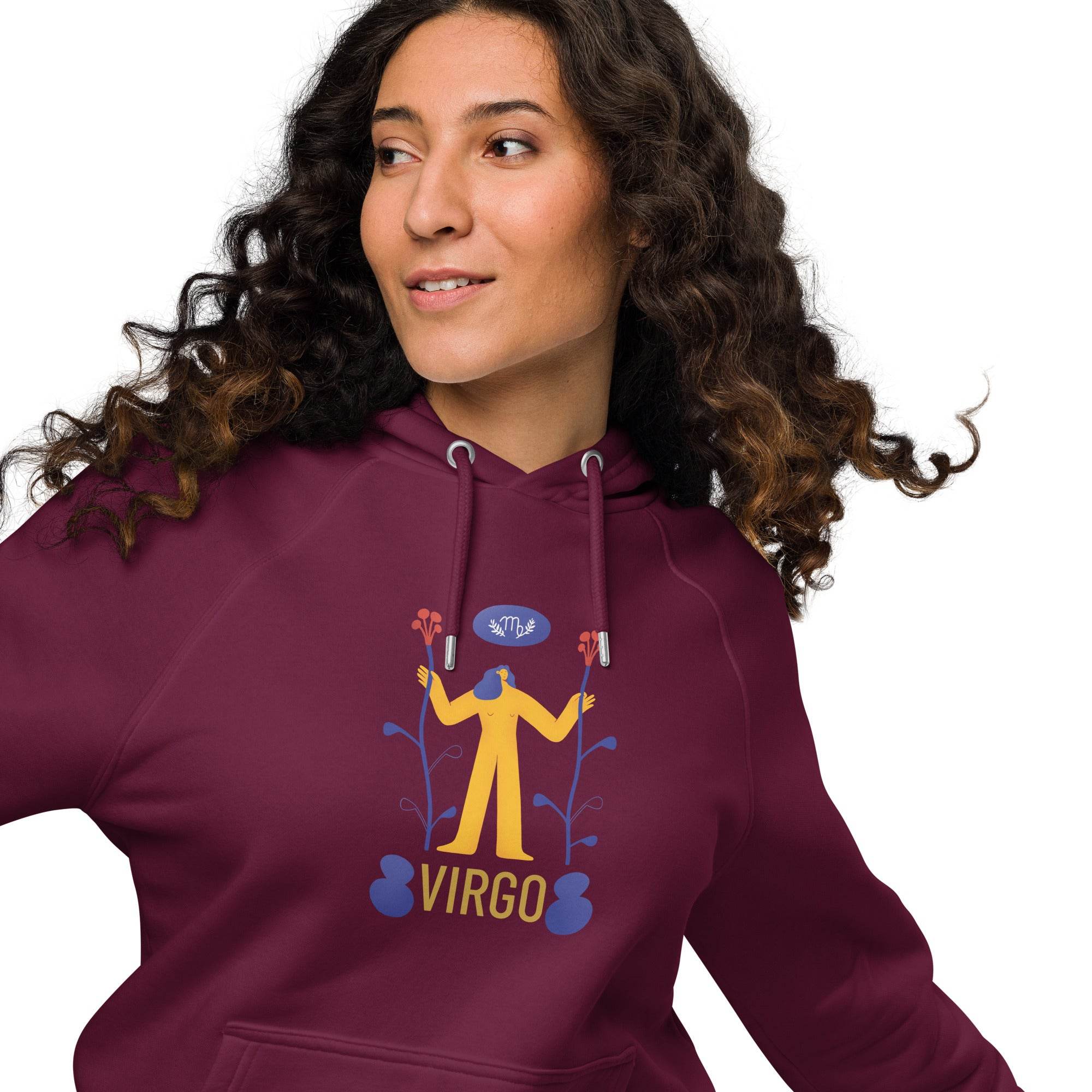 Virgo Unisex Eco Raglan Hoodie - Raw Edition - 