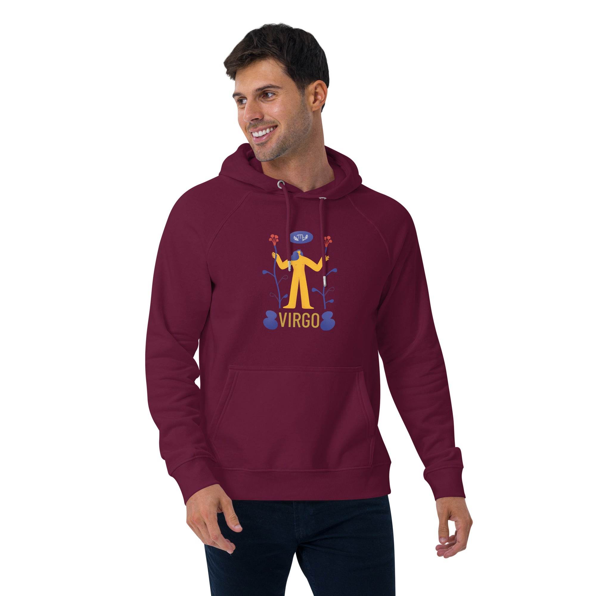 Virgo Unisex Eco Raglan Hoodie - Raw Edition - 