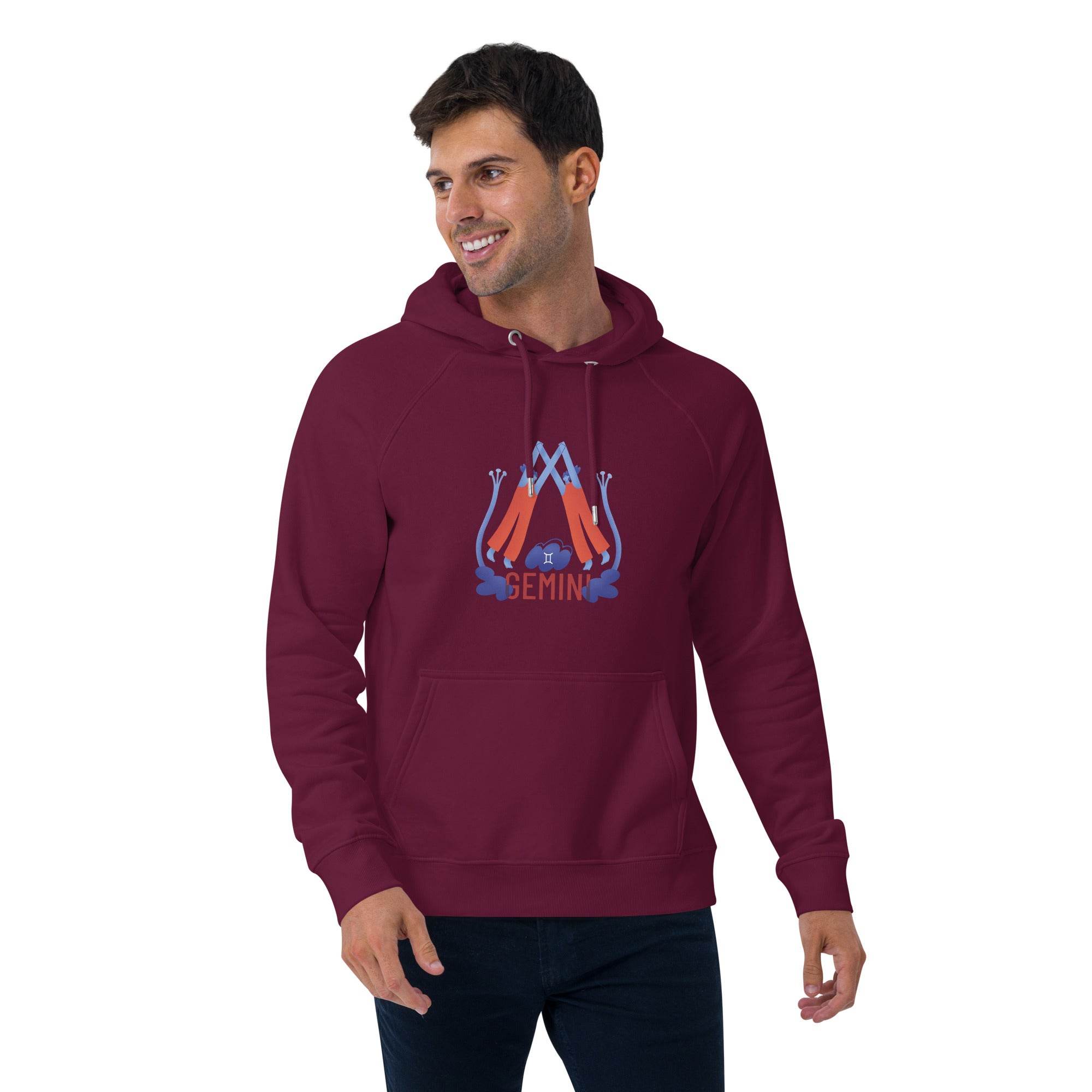 Gemini Unisex Eco Raglan Hoodie - Raw Edition - 