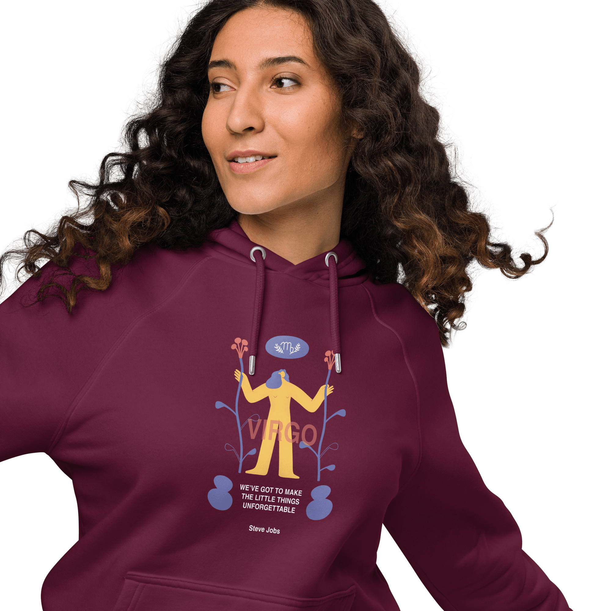 Virgo Unisex Eco Raglan Hoodie - Steve Jobs Edition - 
