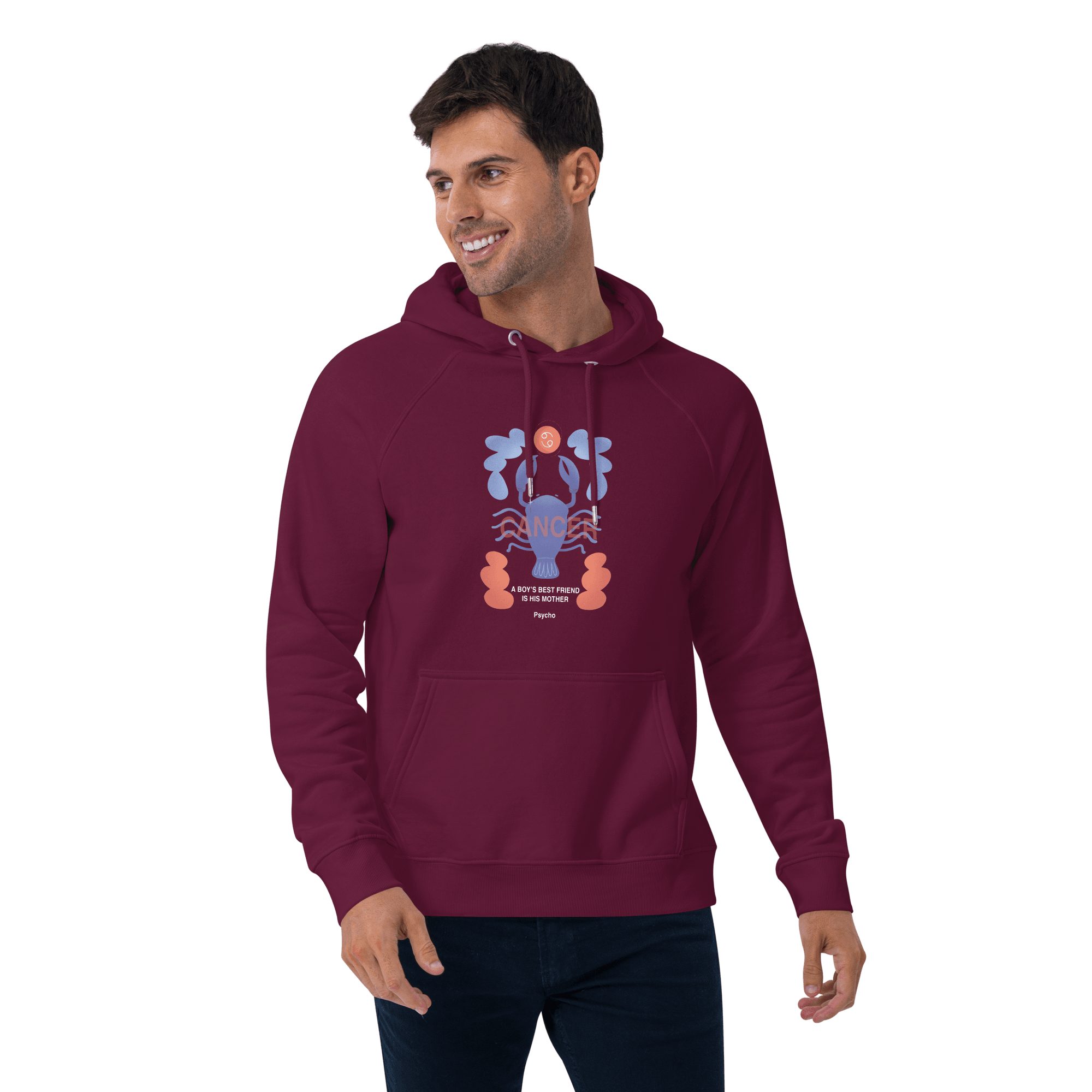 Cancer Unisex Eco Raglan Hoodie - Psycho Edition - 