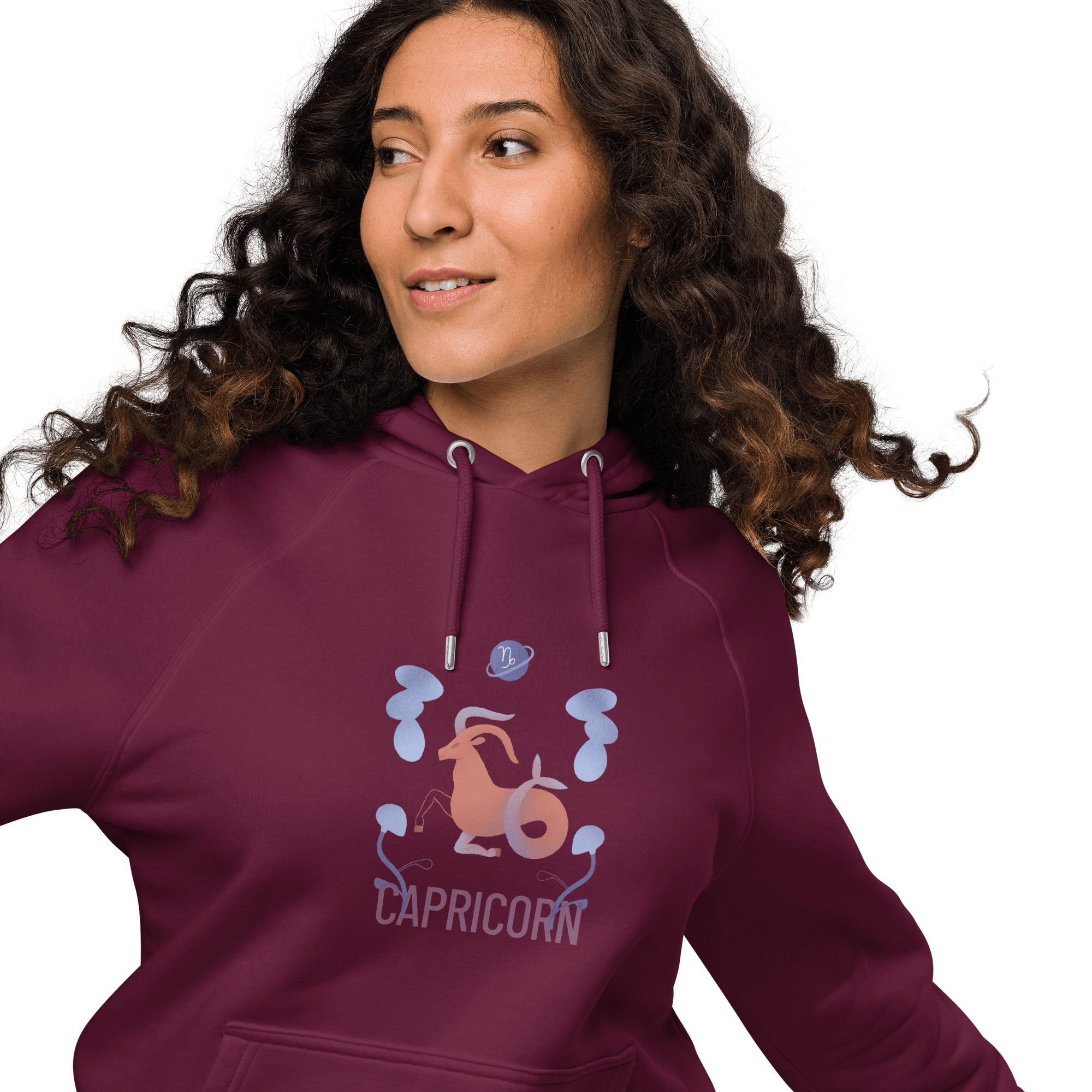 Capricorn Unisex Eco Raglan Hoodie - Raw Edition - 