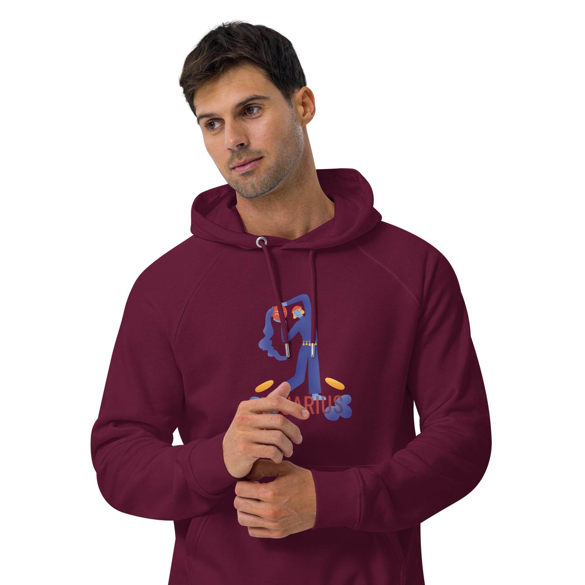 Aquarius Unisex Eco Raglan Hoodie - Raw Edition - 