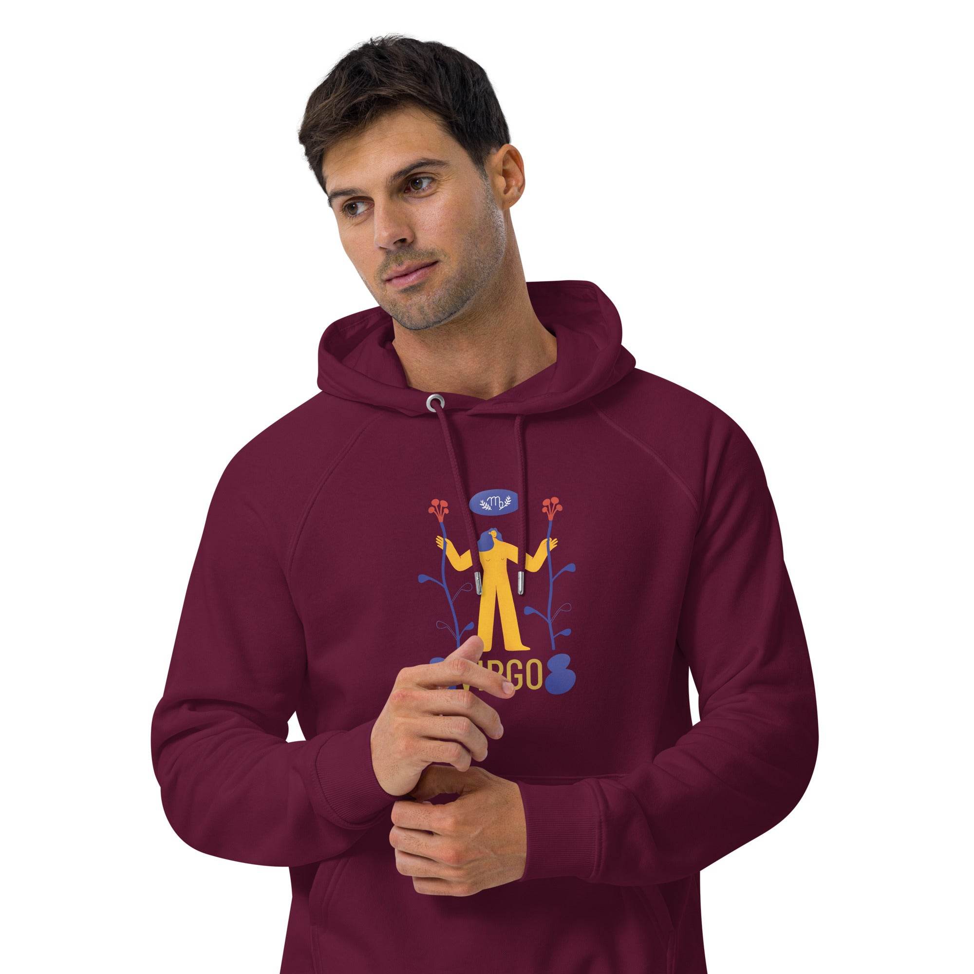 Virgo Unisex Eco Raglan Hoodie - Raw Edition - 
