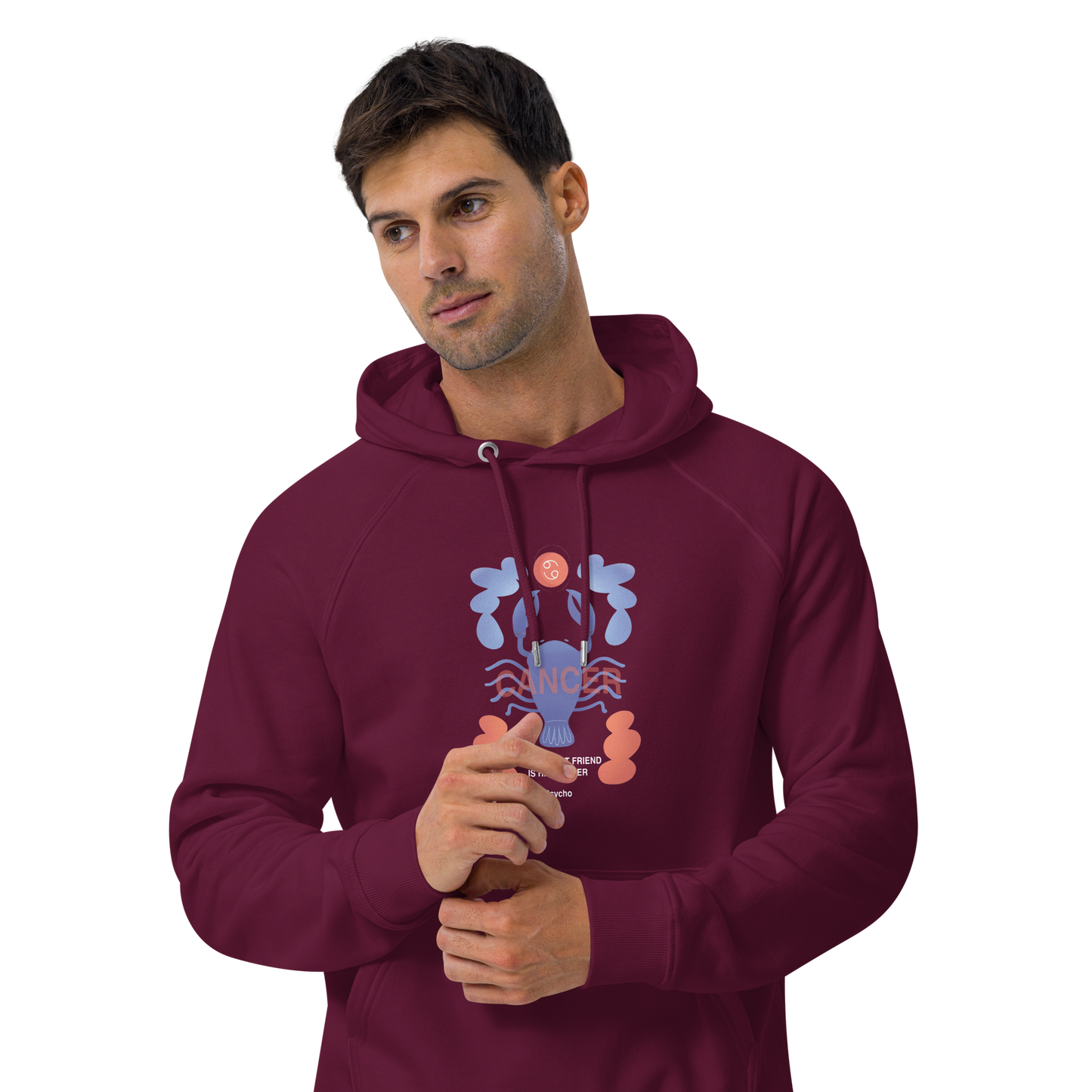 Cancer Unisex Eco Raglan Hoodie - Psycho Edition