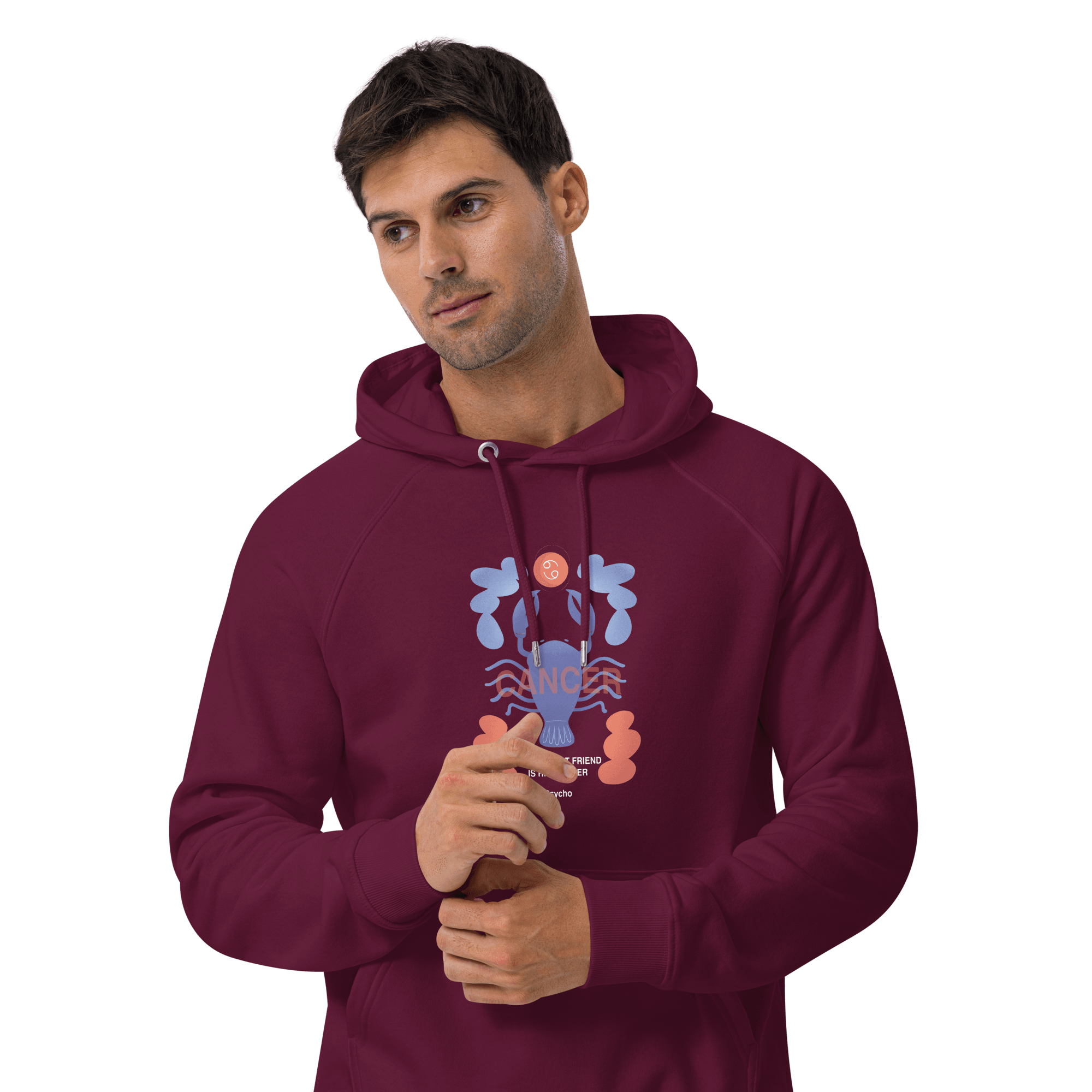 Cancer Unisex Eco Raglan Hoodie - Psycho Edition - 
