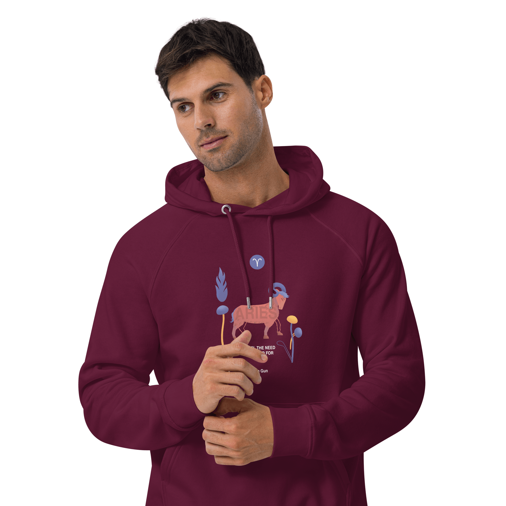 Aries Unisex Eco Raglan Hoodie Top Gun - Edition - 