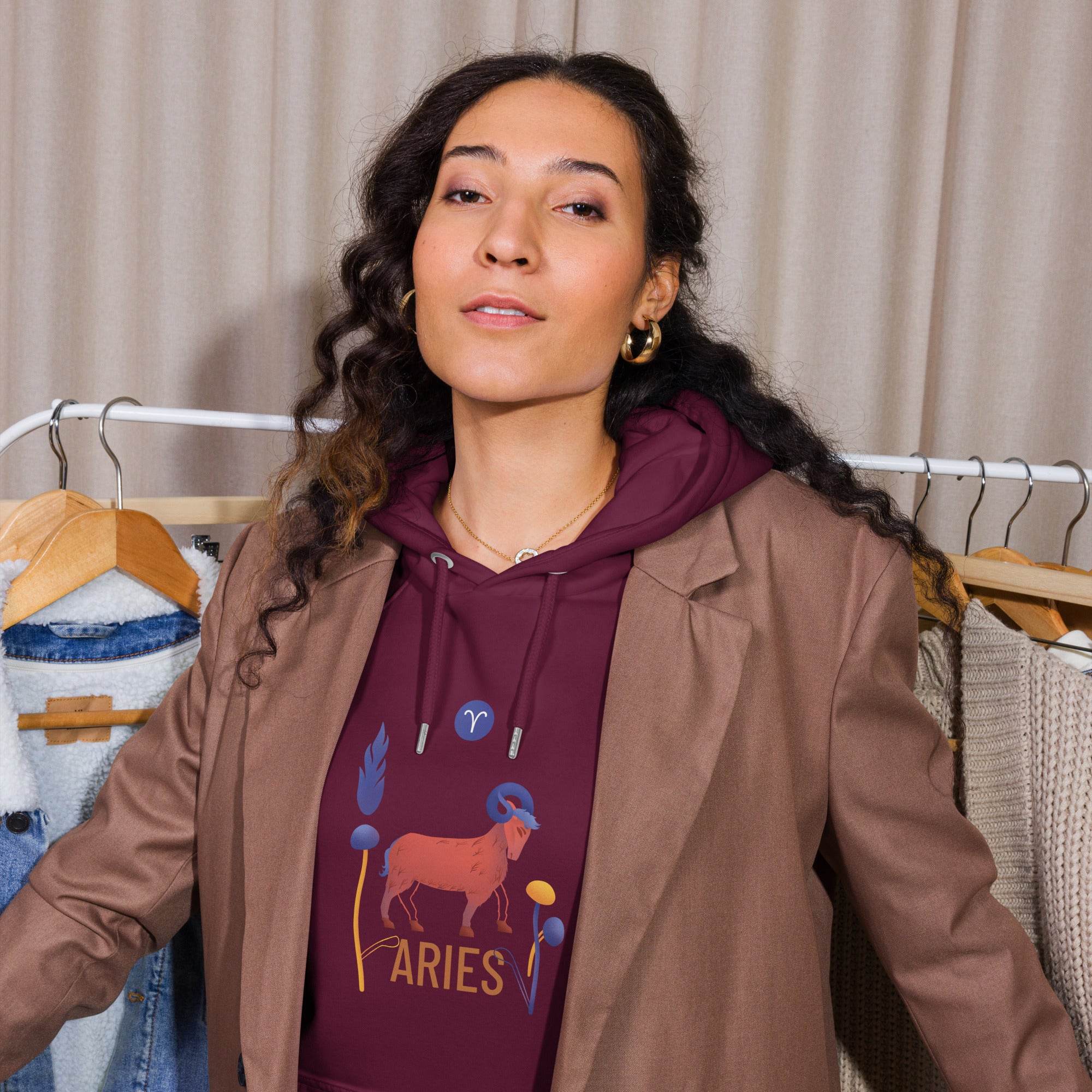 Aries Unisex Eco Raglan Hoodie Raw - 