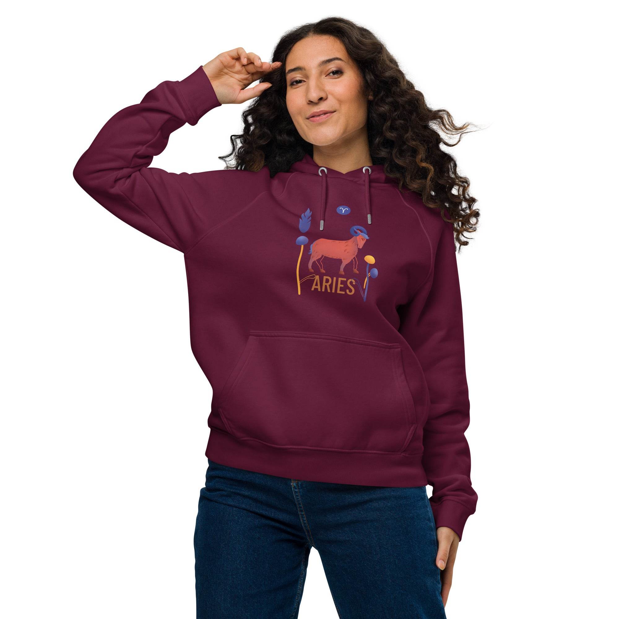 Aries Unisex Eco Raglan Hoodie Raw - 