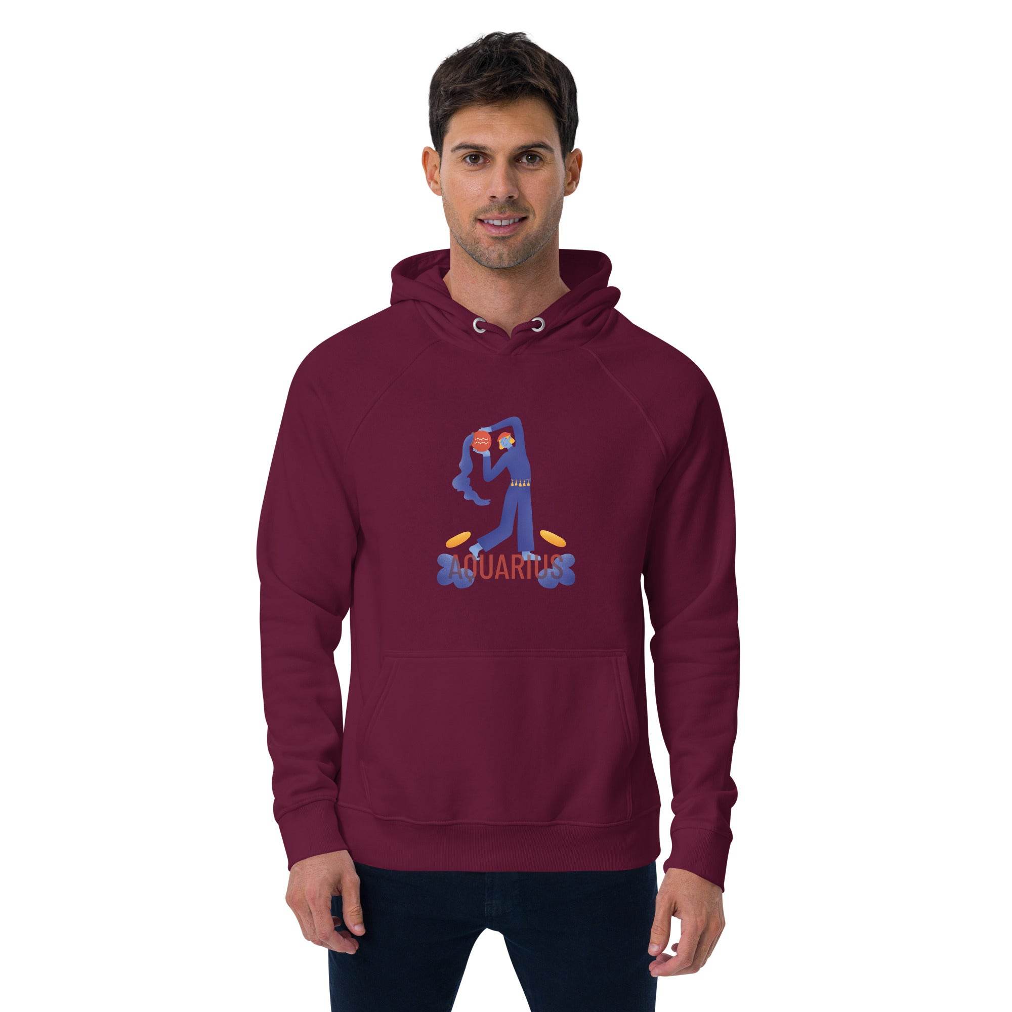 Aquarius Unisex Eco Raglan Hoodie - Raw Edition - 