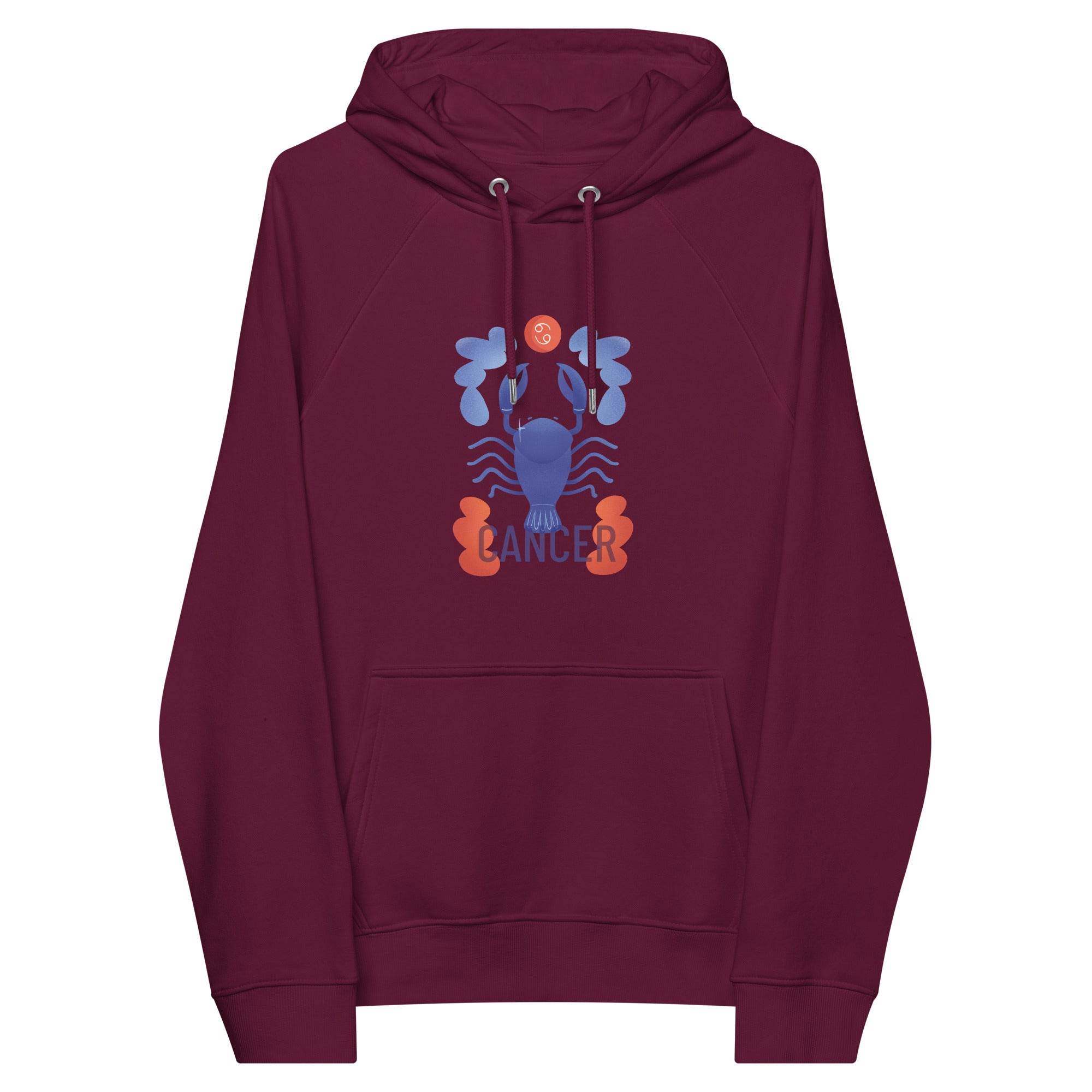 Cancer Unisex Eco Raglan Hoodie - Raw Edition - 