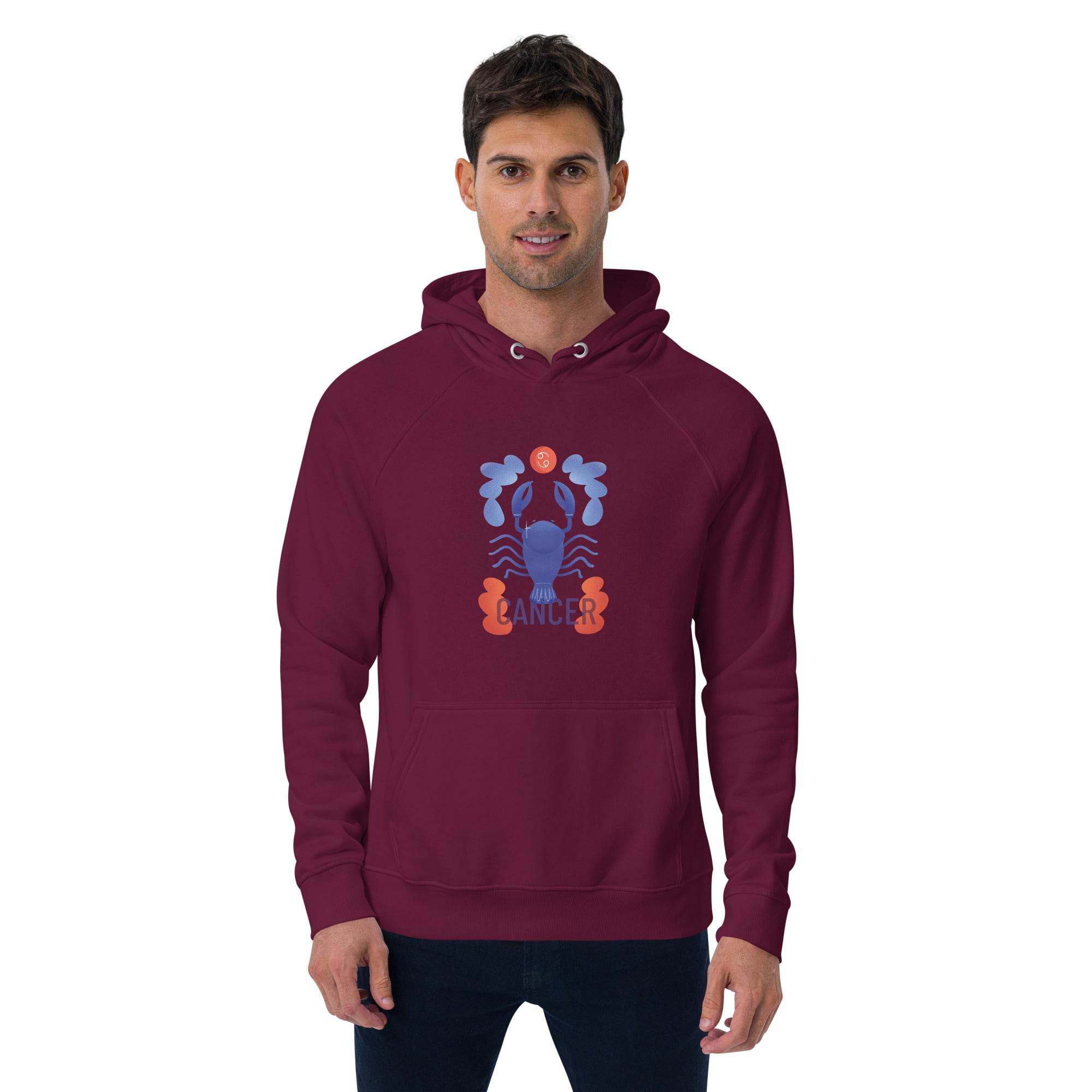 Cancer Unisex Eco Raglan Hoodie - Raw Edition - 