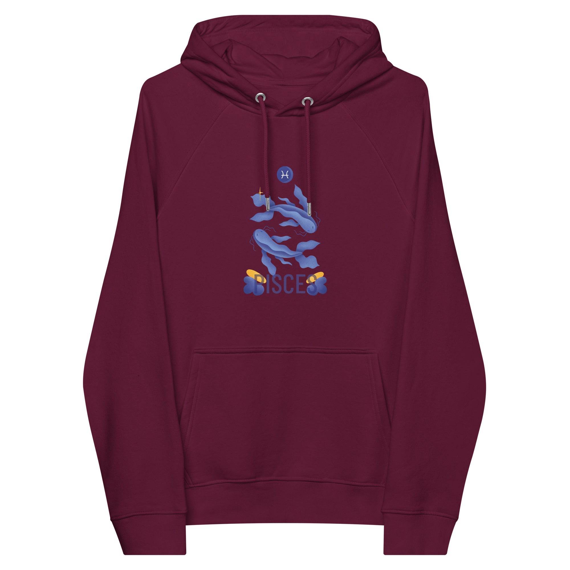 Pisces Unisex Eco Raglan Hoodie - Raw Edition - 