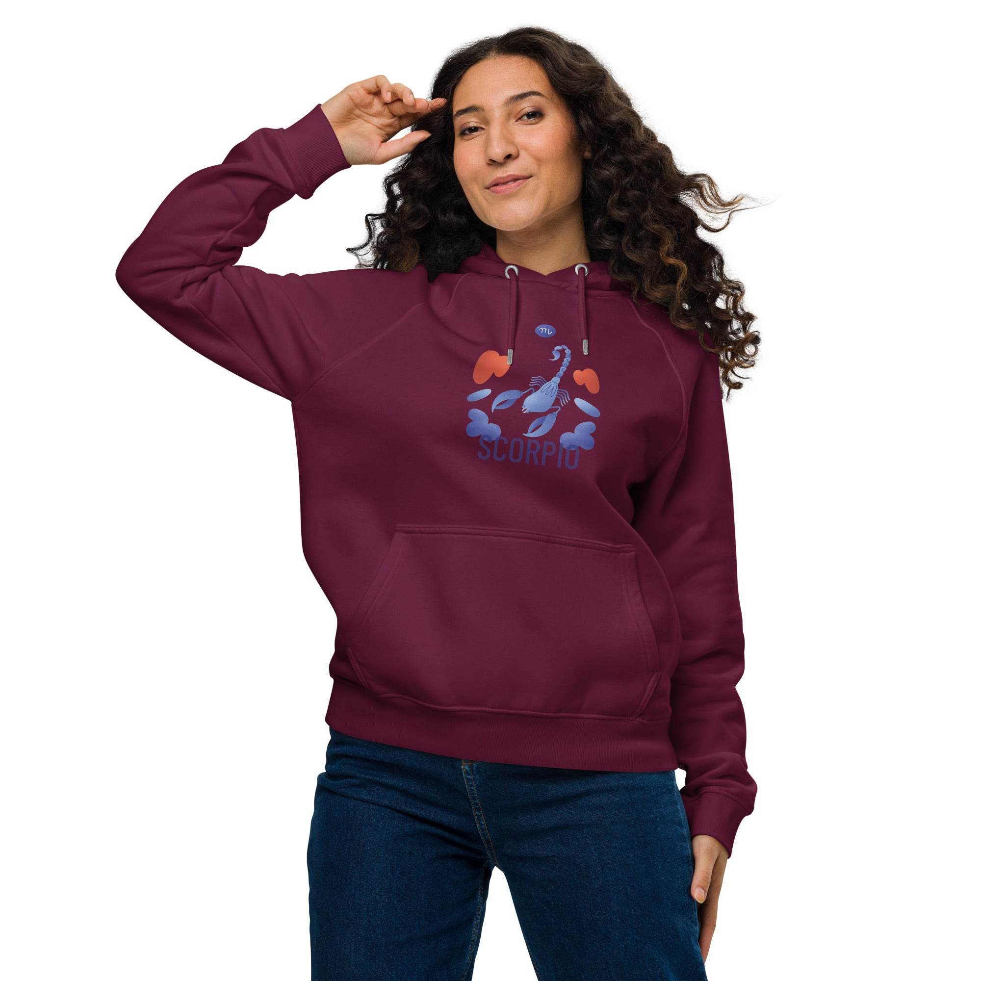 Scorpio Unisex Eco Raglan Hoodie - Raw Edition - 
