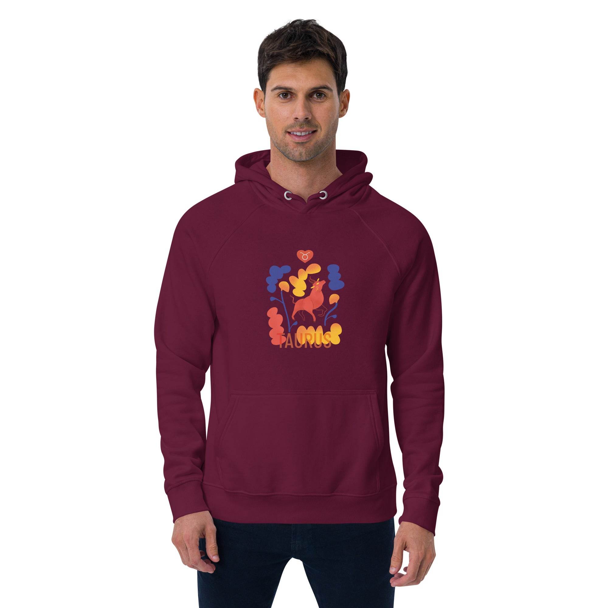 TAURUS Unisex Eco Raglan Hoodie Raw - 