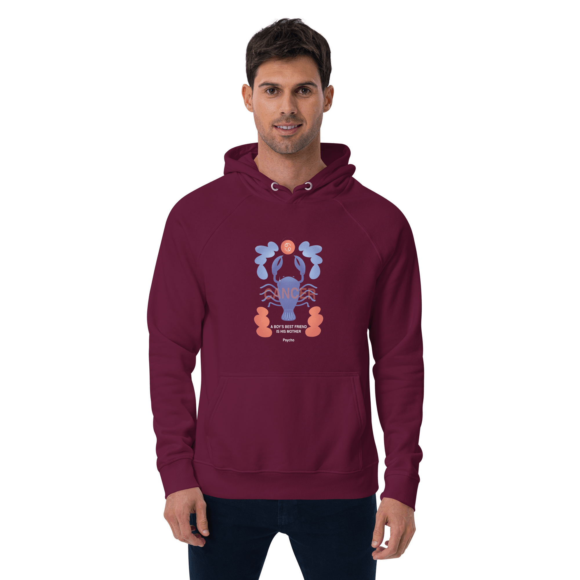 Cancer Unisex Eco Raglan Hoodie - Psycho Edition - 
