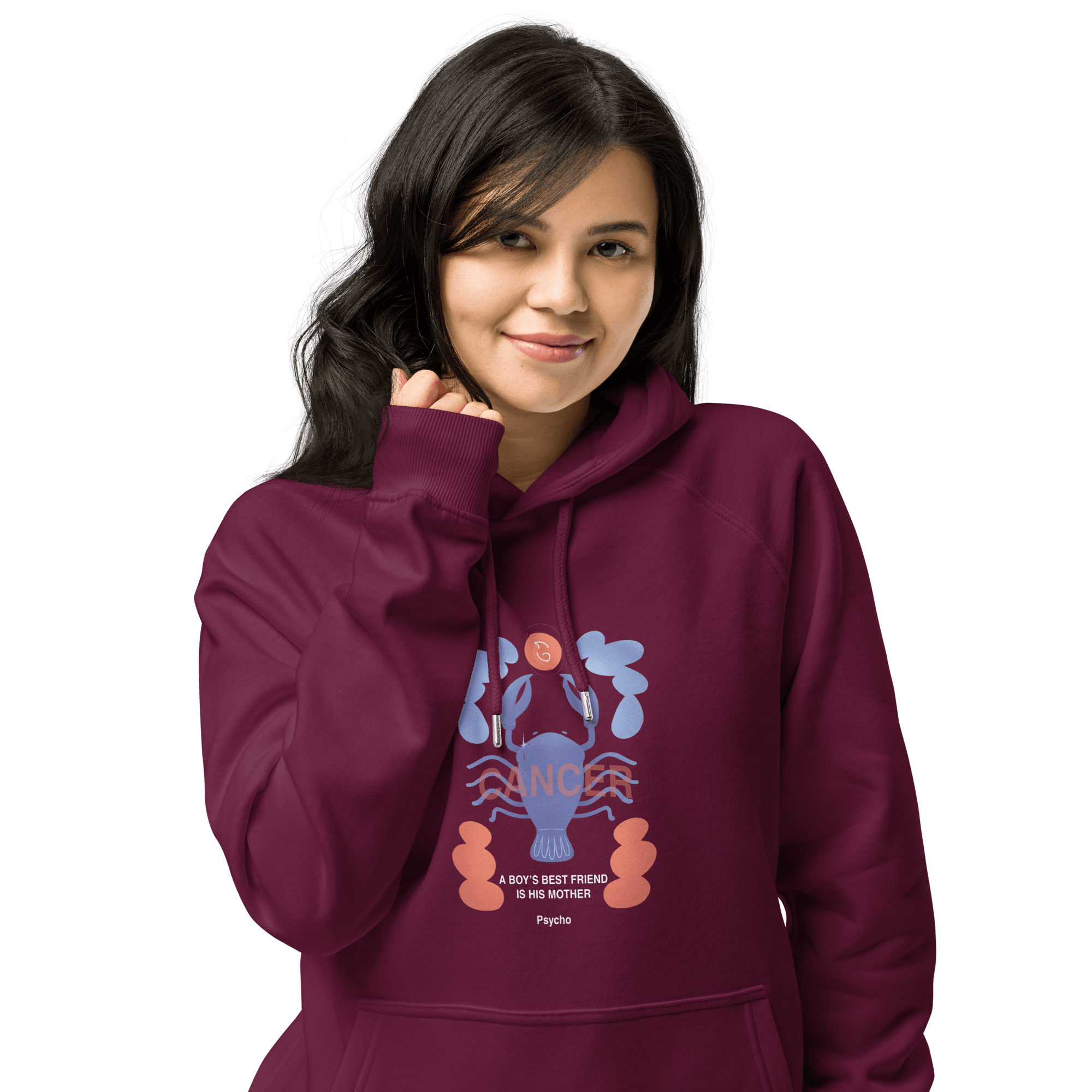 Cancer Unisex Eco Raglan Hoodie - Psycho Edition - 