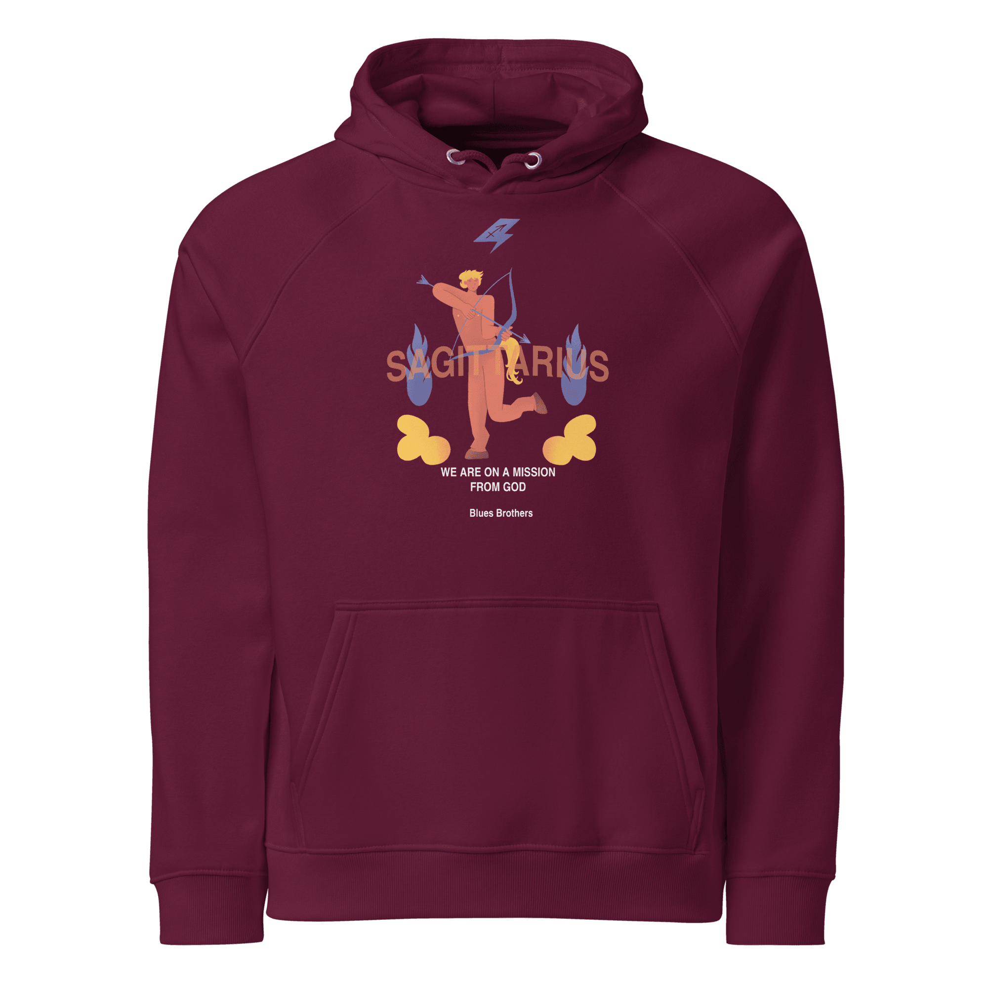 Sagittarius Unisex Eco Raglan Hoodie - The Blues Brothers Edition - 