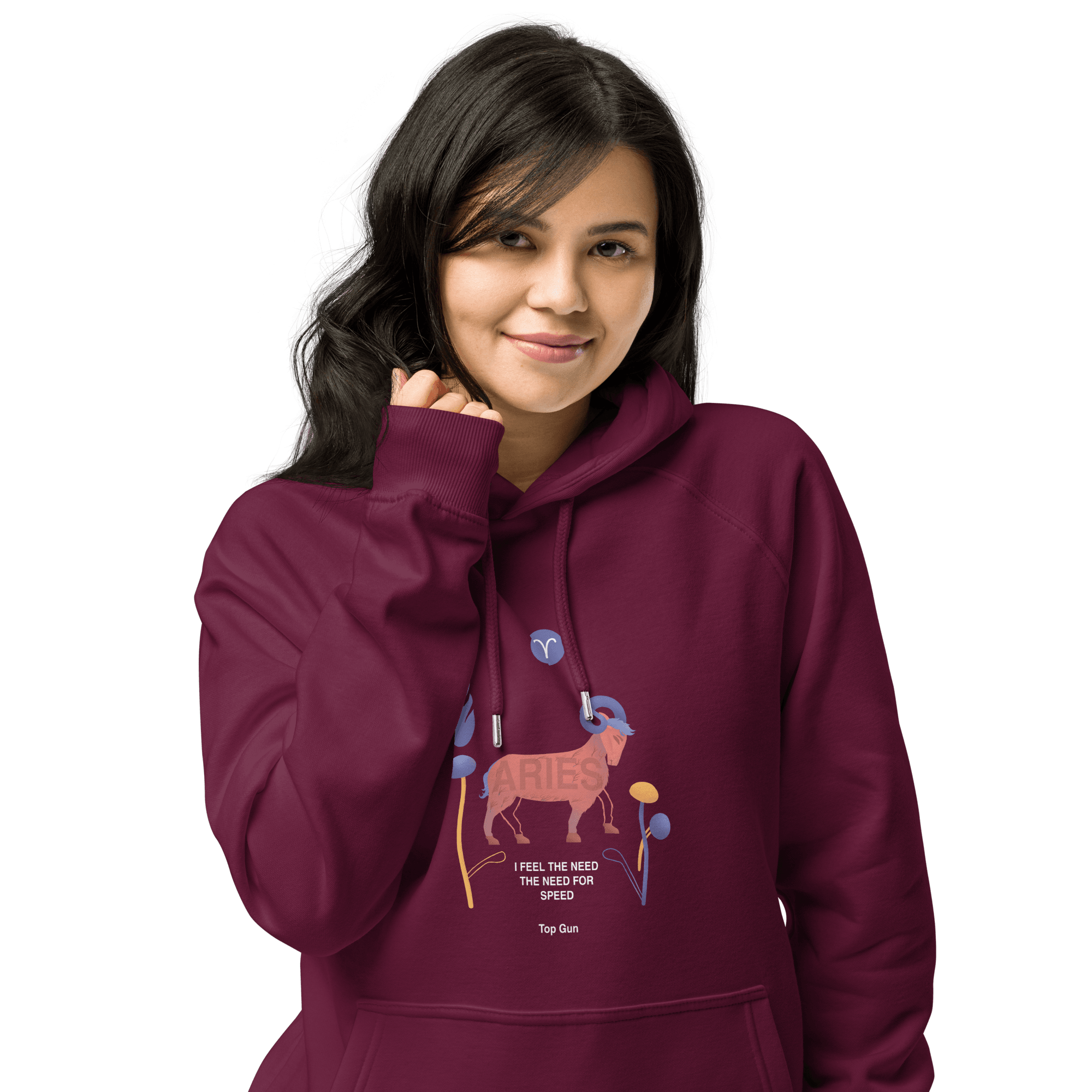 Aries Unisex Eco Raglan Hoodie Top Gun - Edition - 