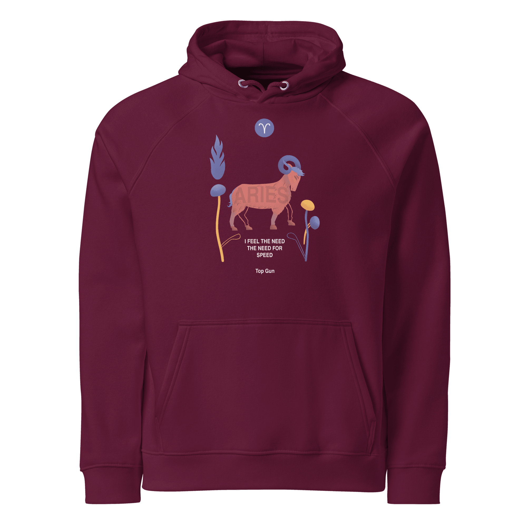 Aries Unisex Eco Raglan Hoodie Top Gun - Edition - 
