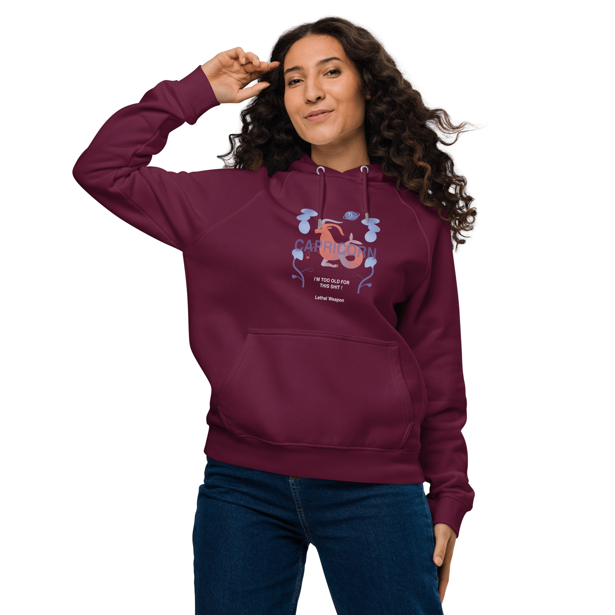 Capricorn Unisex Eco Raglan Hoodie - Lethal Weapon Edition - 