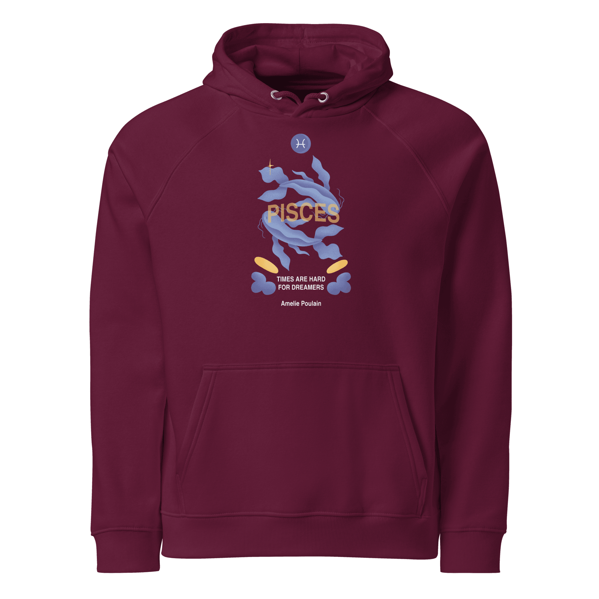 Pisces Unisex Eco Raglan Hoodie - Amelie Poulain Edition - 