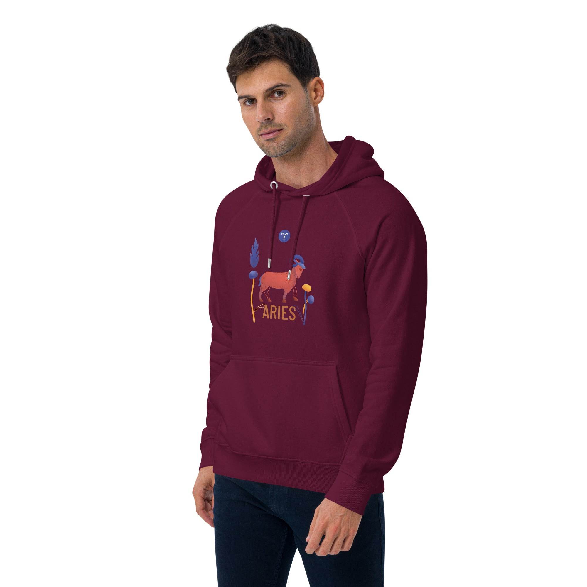 Aries Unisex Eco Raglan Hoodie Raw - 