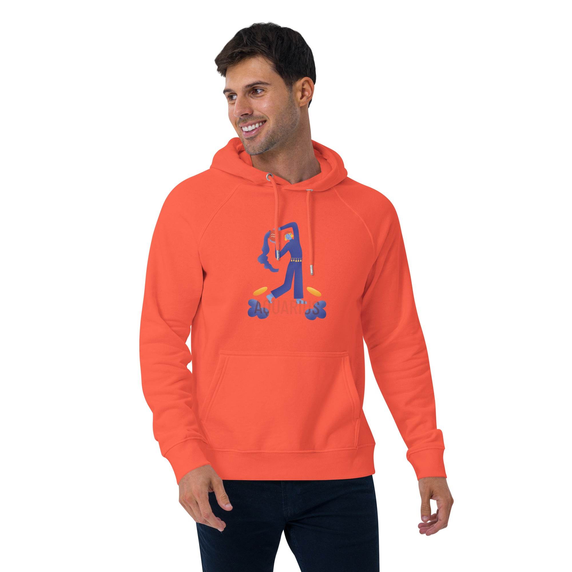 Aquarius Unisex Eco Raglan Hoodie - Raw Edition - 