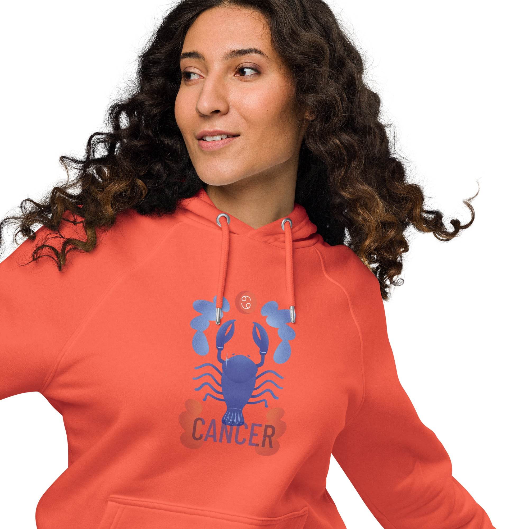 Cancer Unisex Eco Raglan Hoodie - Raw Edition - 