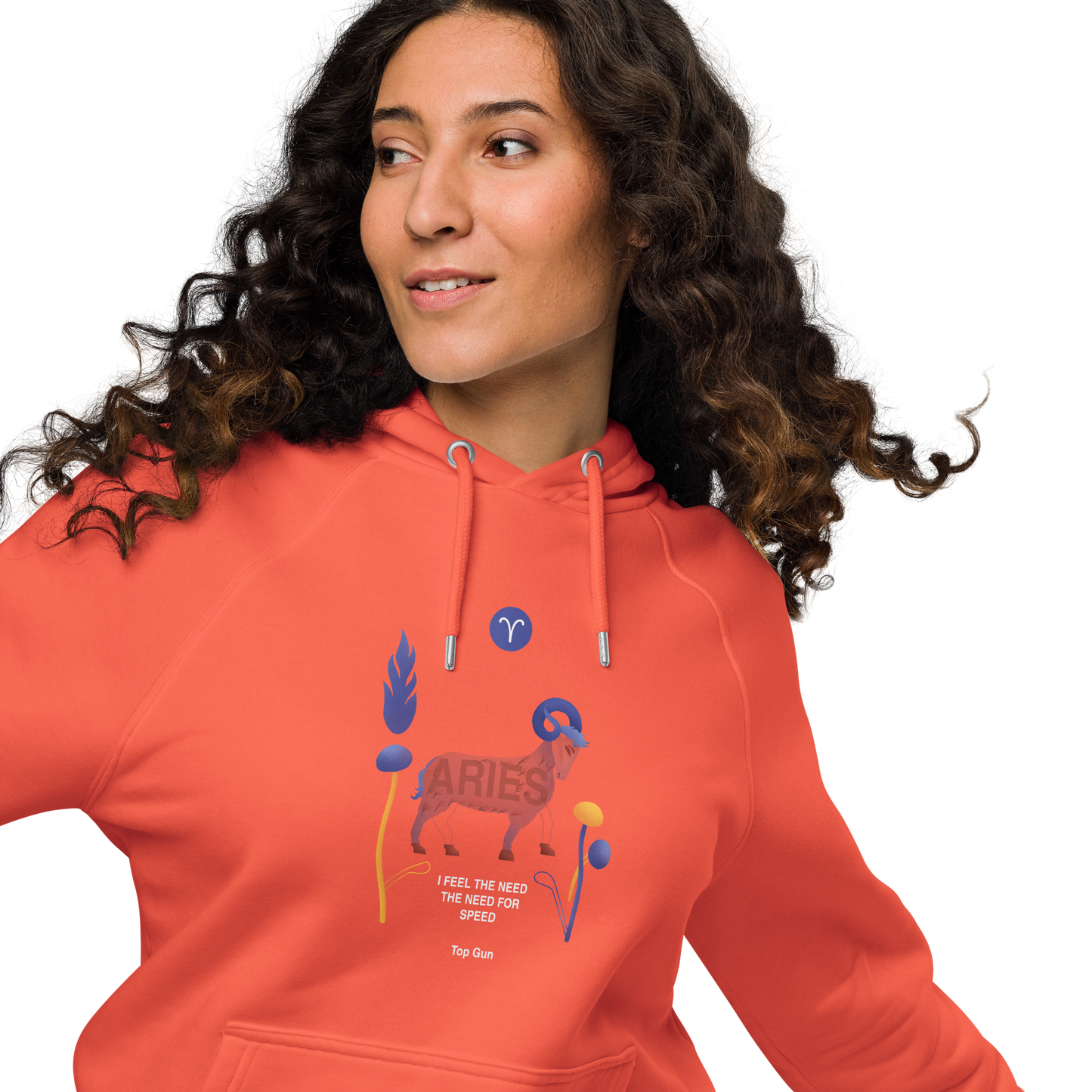 Aries Unisex Eco Raglan Hoodie Top Gun - Edition