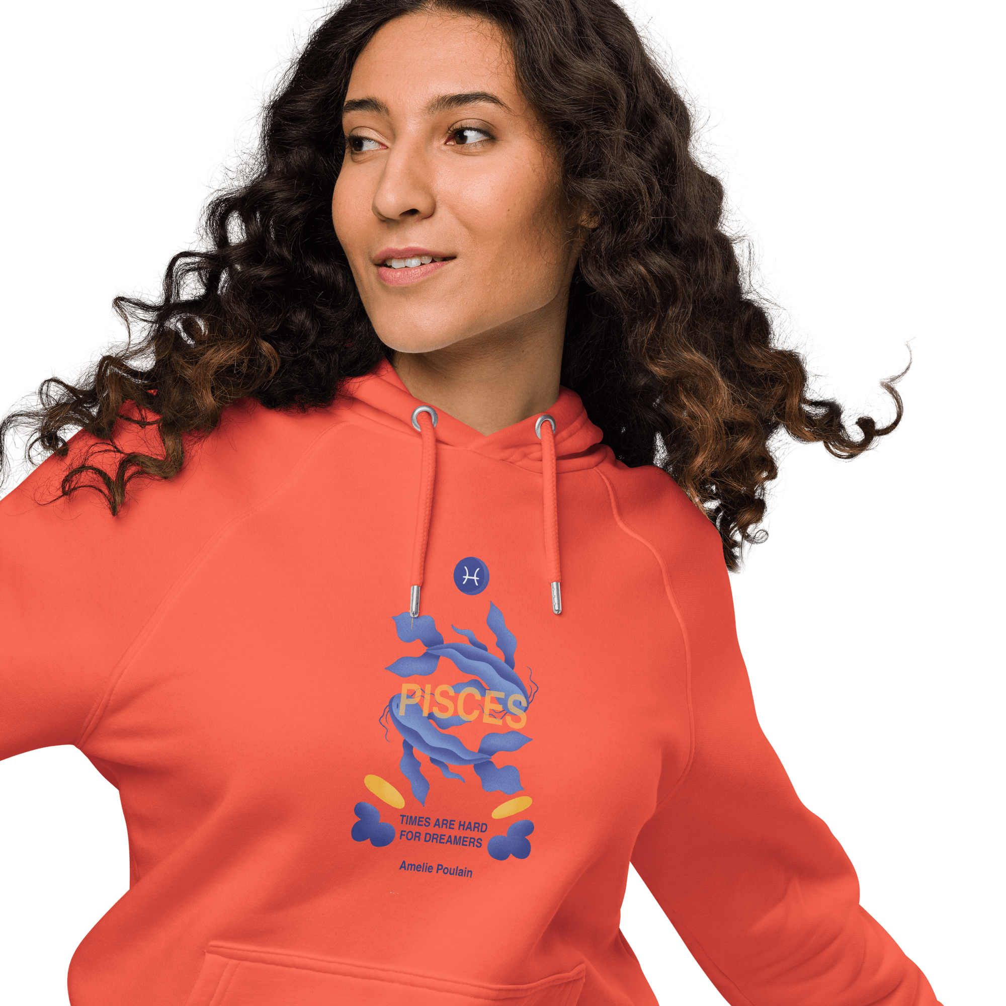Pisces Unisex Eco Raglan Hoodie - Amelie Poulain Edition - 