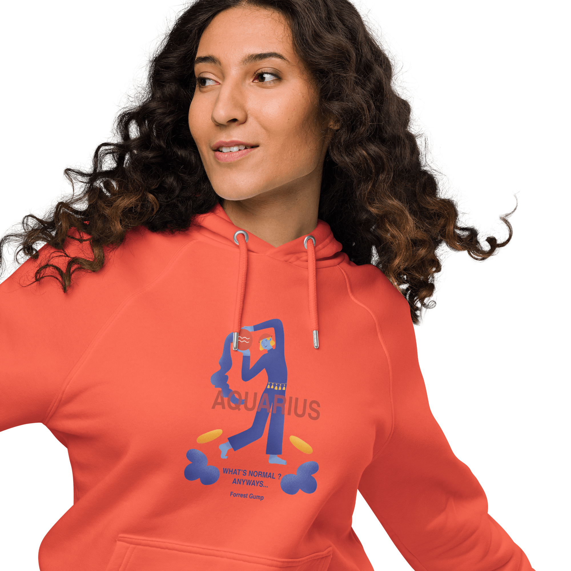 Aquarius Unisex Eco Raglan Hoodie - Forrest Gump Edition - 