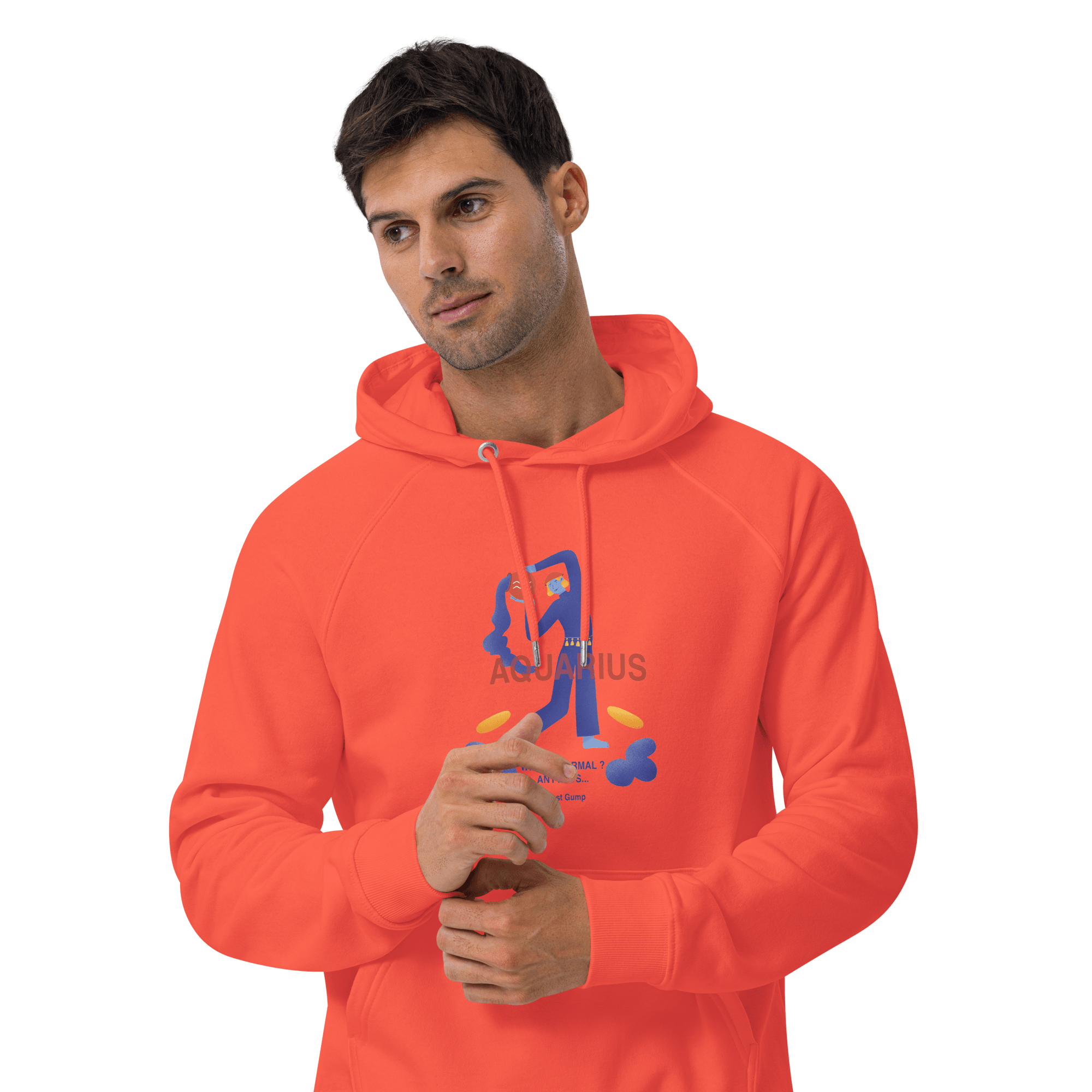 Aquarius Unisex Eco Raglan Hoodie - Forrest Gump Edition - 