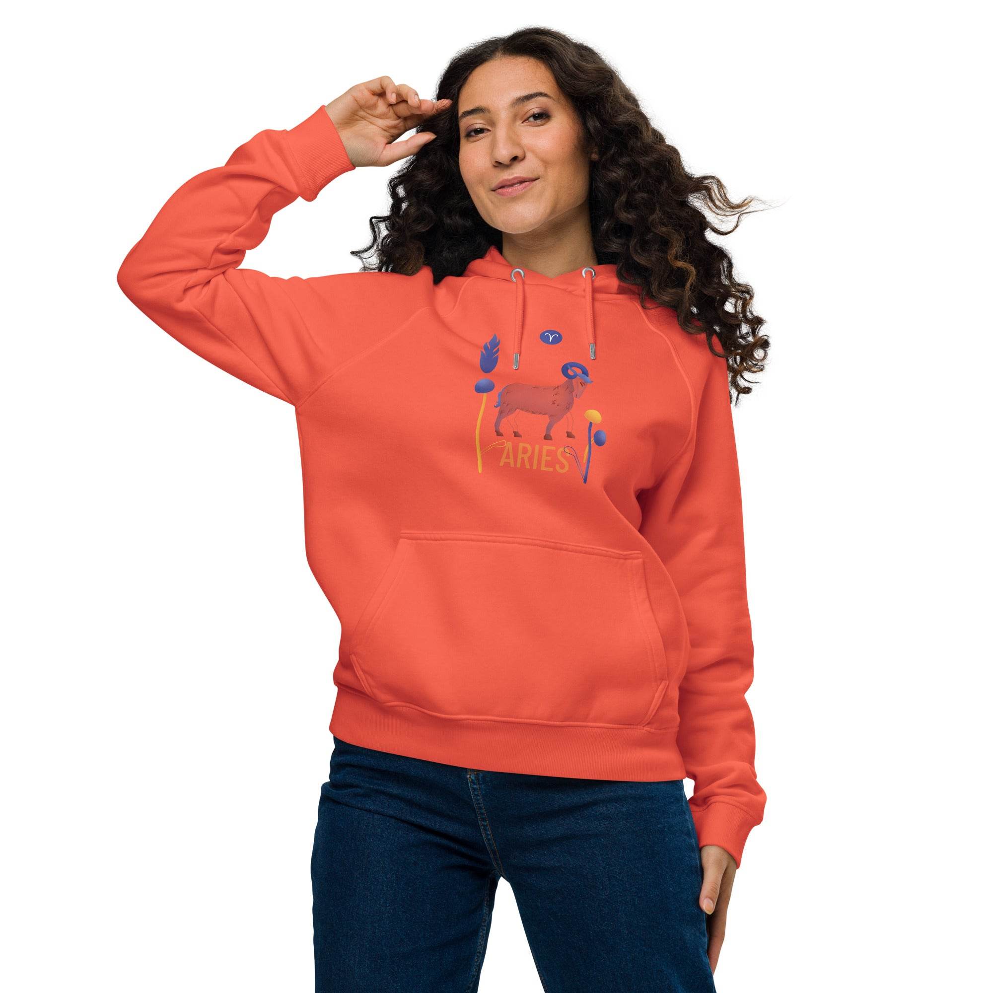 Aries Unisex Eco Raglan Hoodie Raw - 